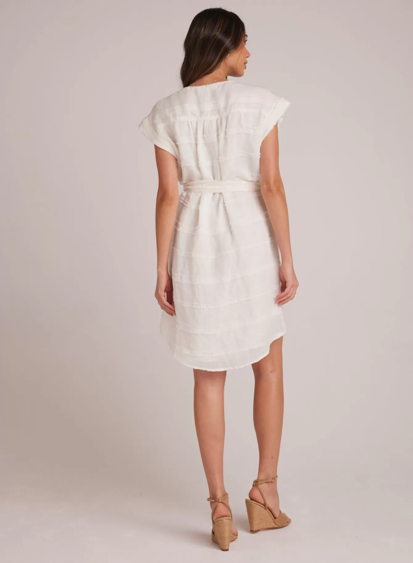 Bella Dahl Short Dresses-Belted Cap Sleeve Dress -