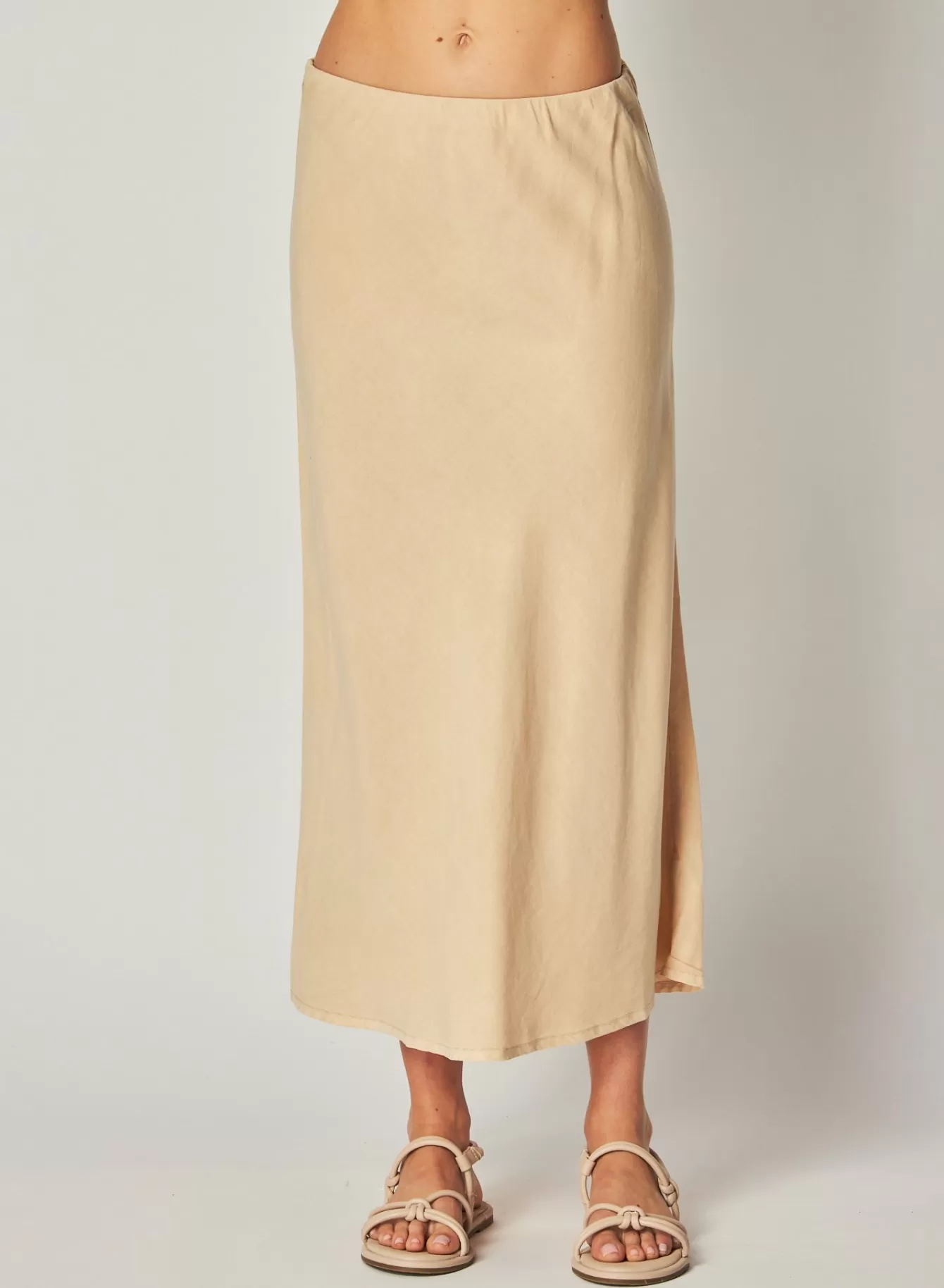 Bella Dahl Skirts-Bias Midi Skirt - Summer Khaki