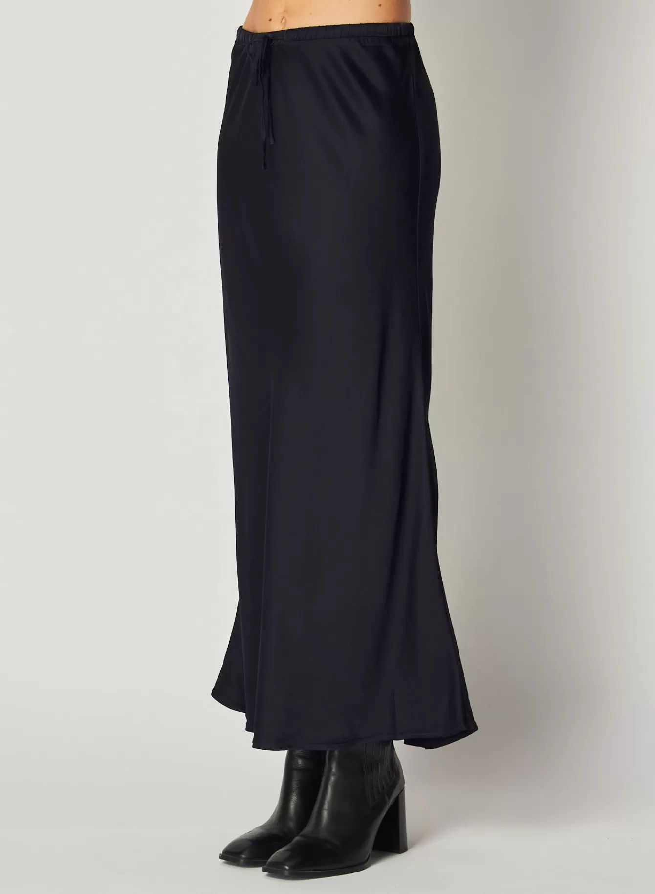 Bella Dahl Skirts-Bias Skirt with Tie - Navy Eclipse