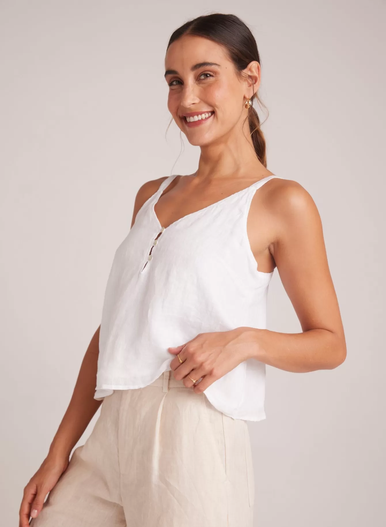 Bella Dahl Sleeveless-Button Front Cami -