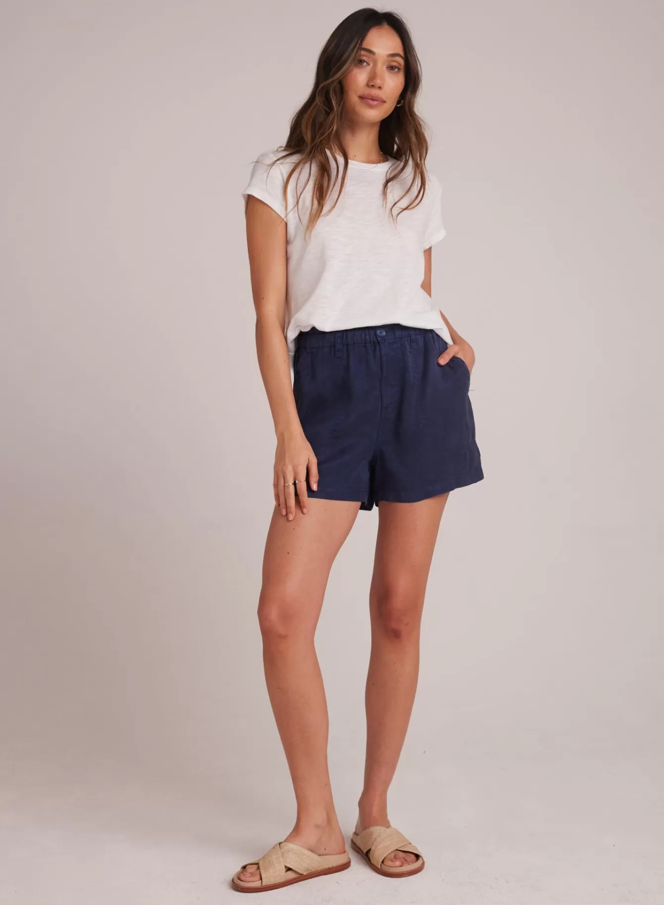 Bella Dahl Shorts-Callie Ruffle Short - Brazilian Navy