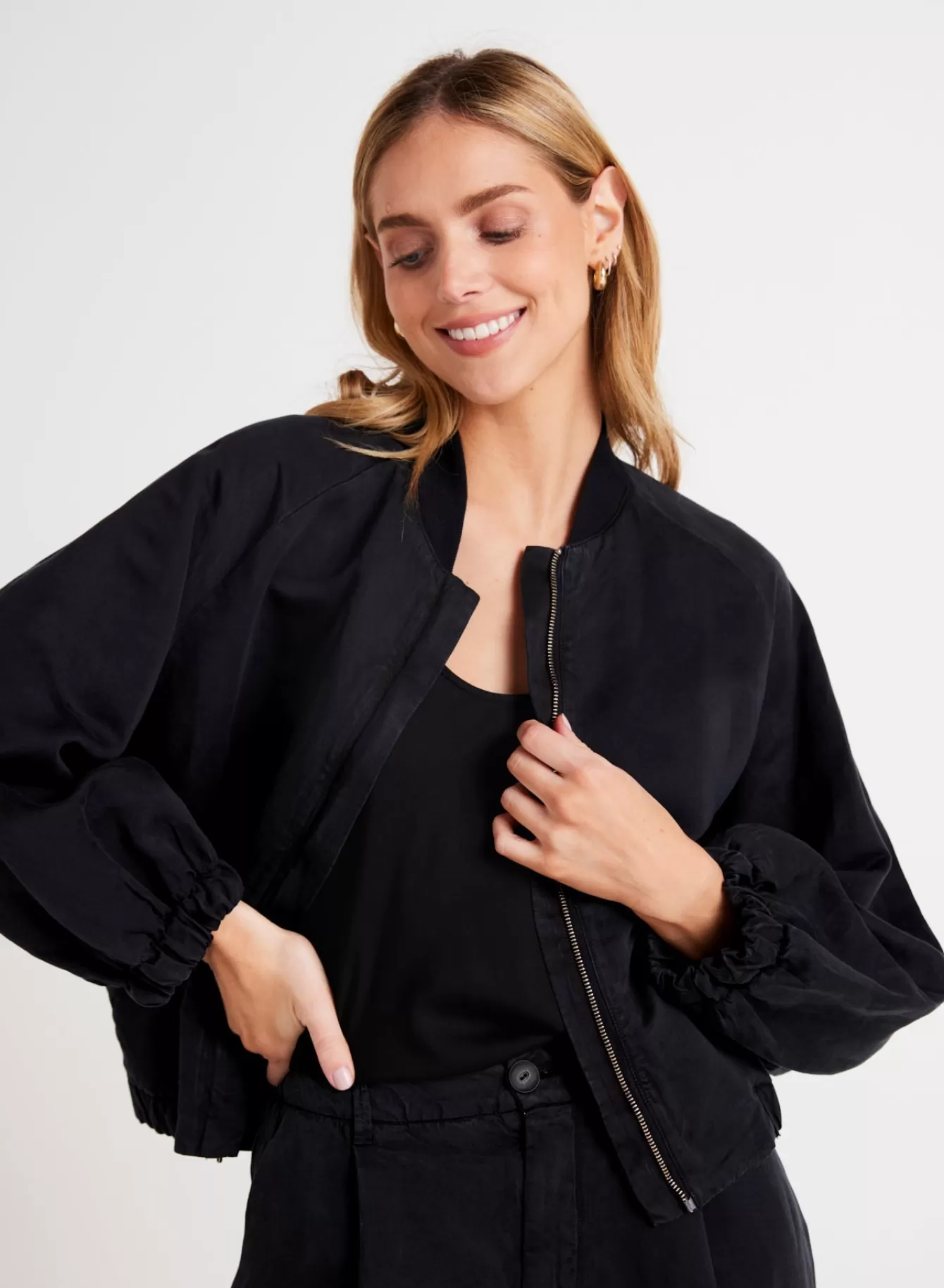 Bella Dahl Outerwear-Chloe Clean Bomber Jacket -