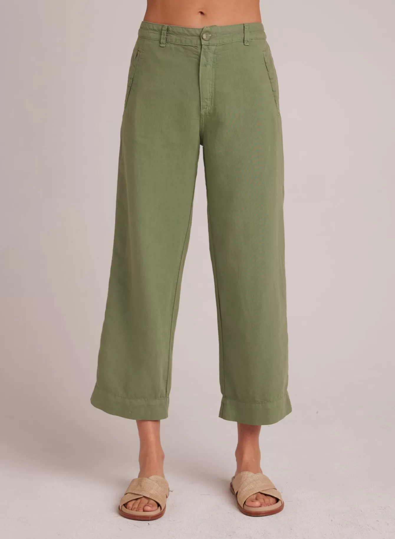 Bella Dahl Pants-Claire Welt Pocket Crop - Lush Foliage