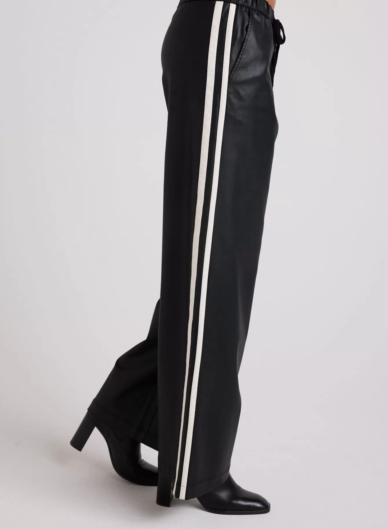 Bella Dahl Pants-Coated Faux Leather  Wide Leg  Pant -