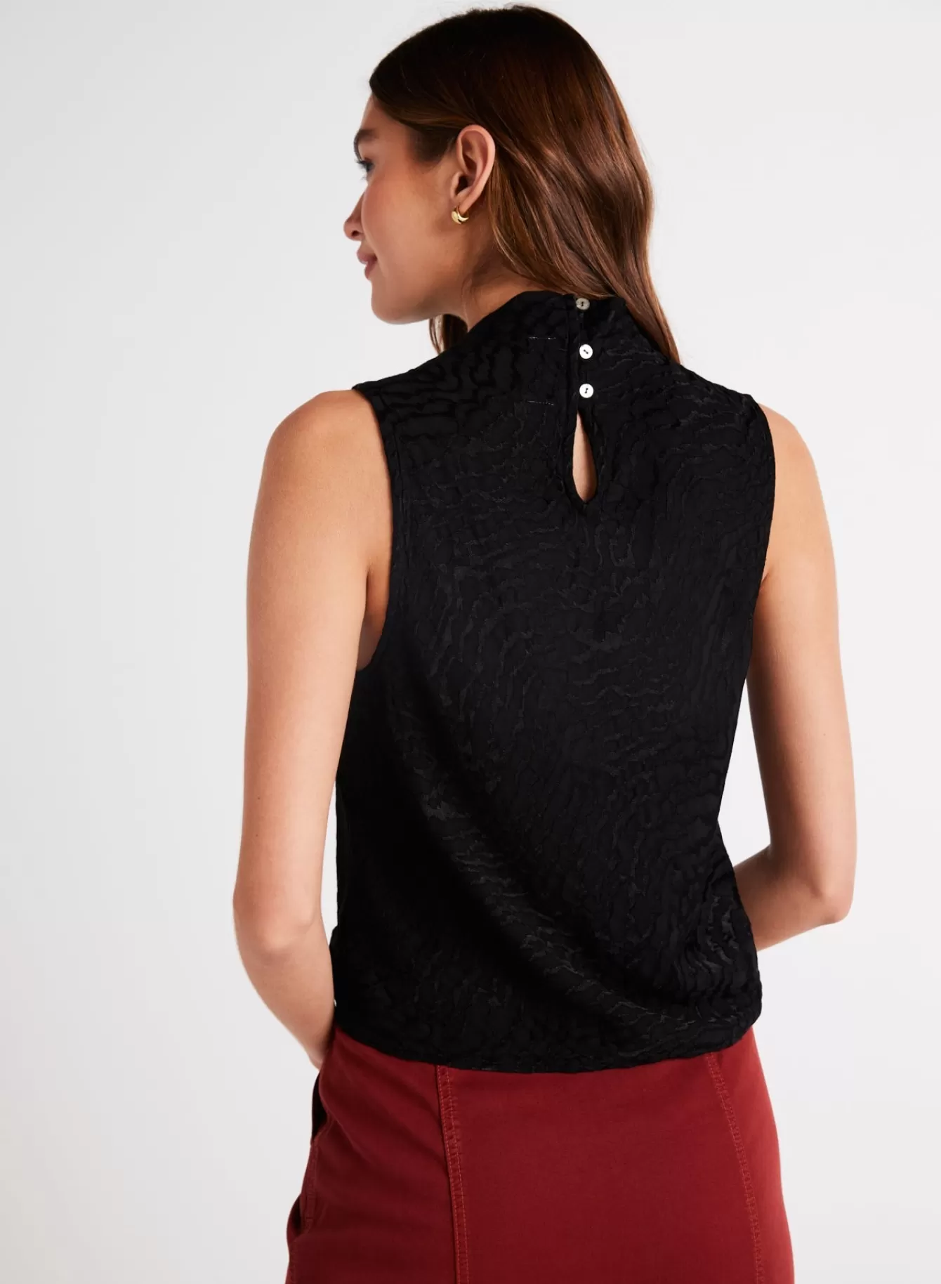 Bella Dahl Sleeveless-Cowl Neck Bias Top -