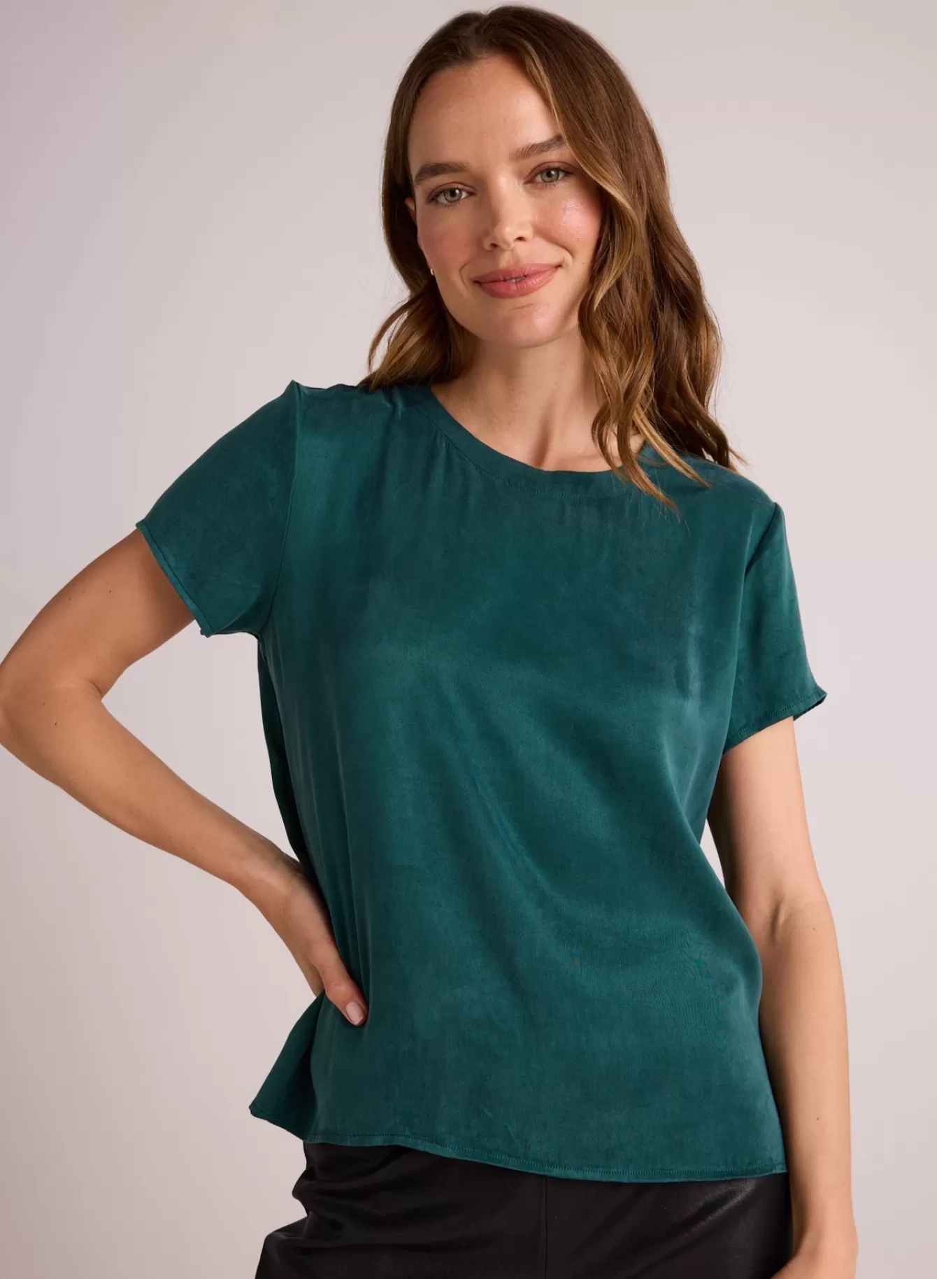 Bella Dahl Short Sleeve-Crew Neck Tee - Hunter Pine