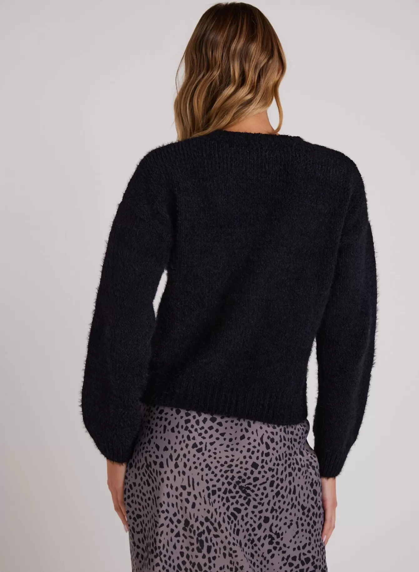 Bella Dahl Sweaters-Drop Shoulder Fuzzy  Chenille Sweater  -