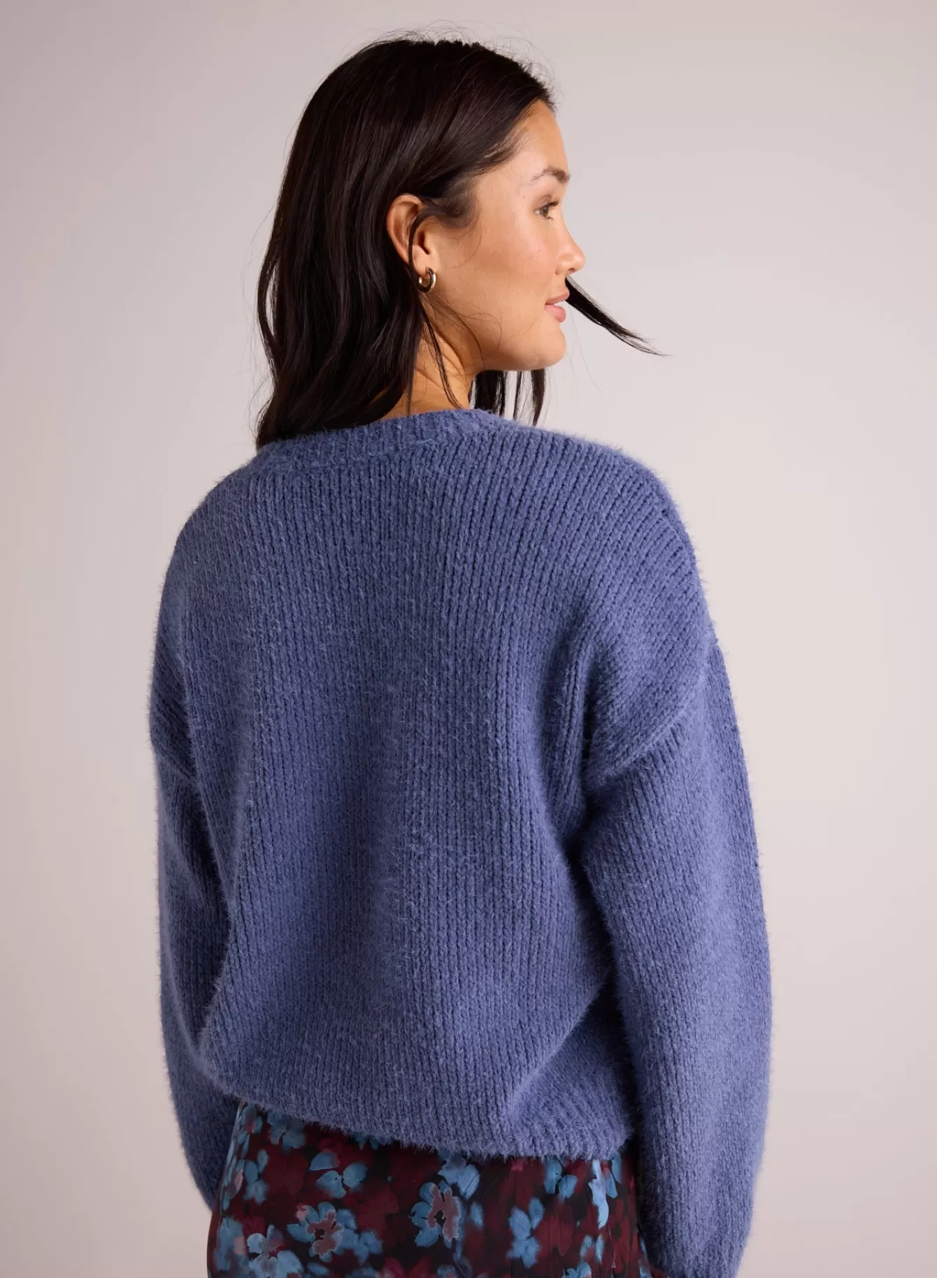 Bella Dahl Sweaters-Drop Shoulder Sweater - Nordic Blue