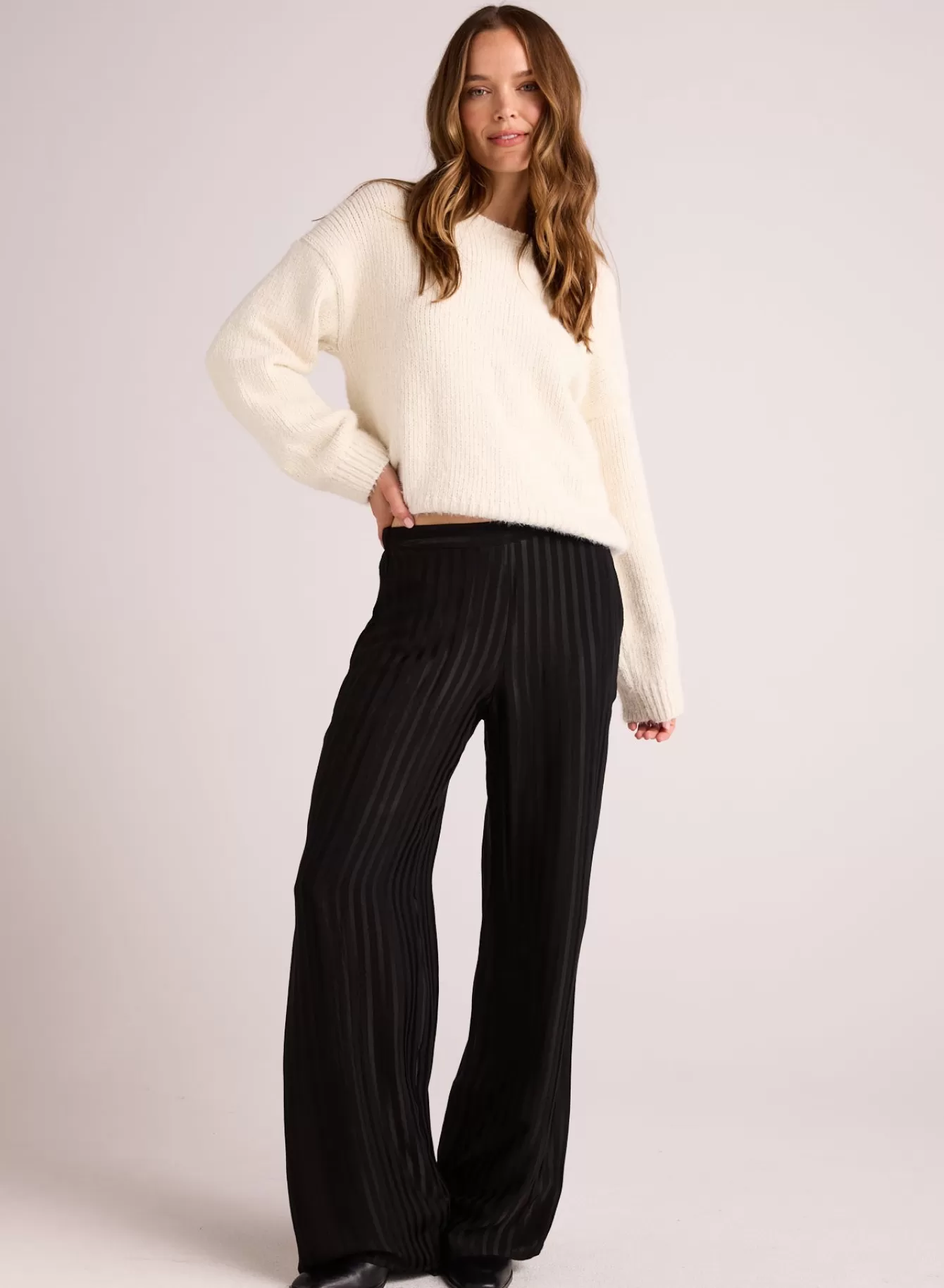 Bella Dahl Pants-Elastic Back Wide Leg Pant -