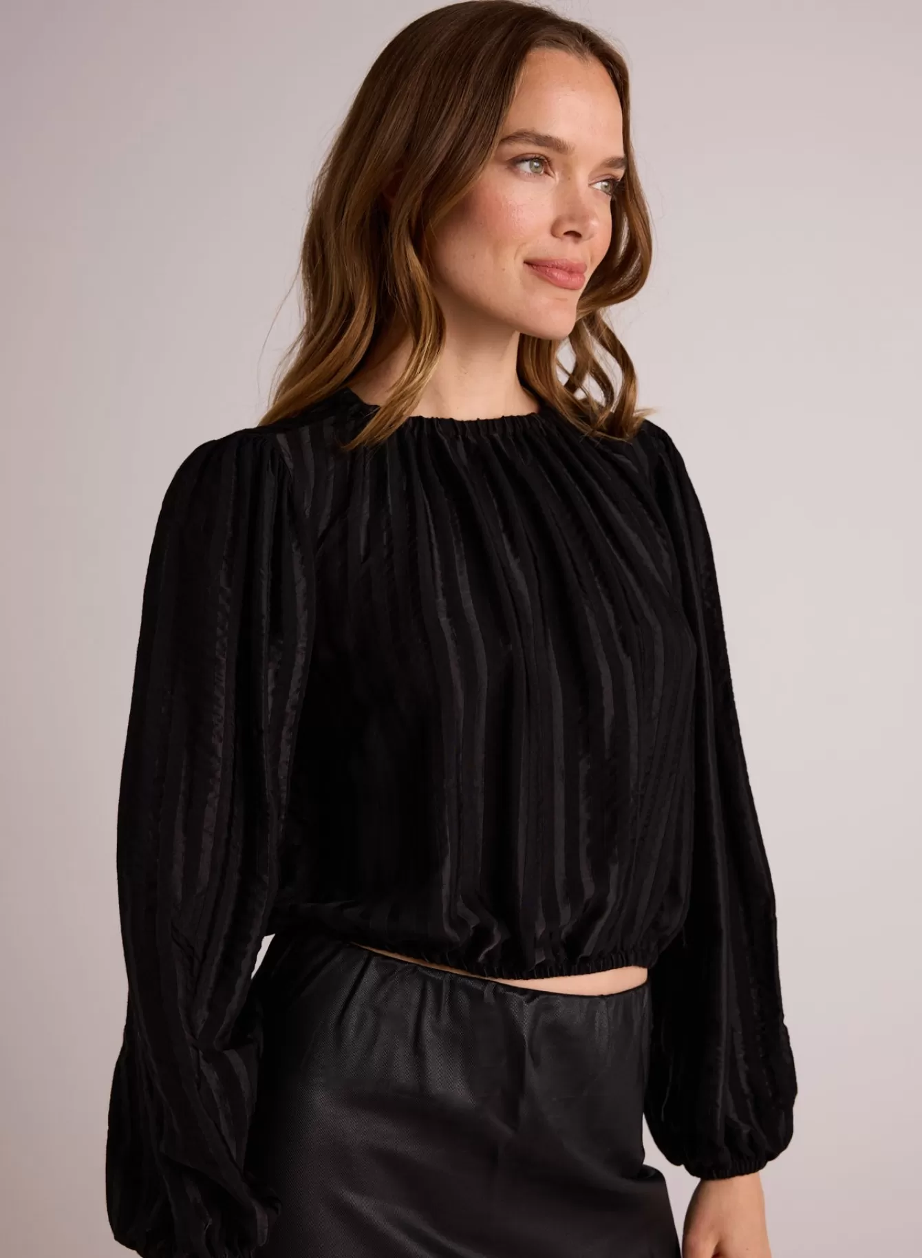 Bella Dahl Long Sleeve-Elastic Shirred Top -