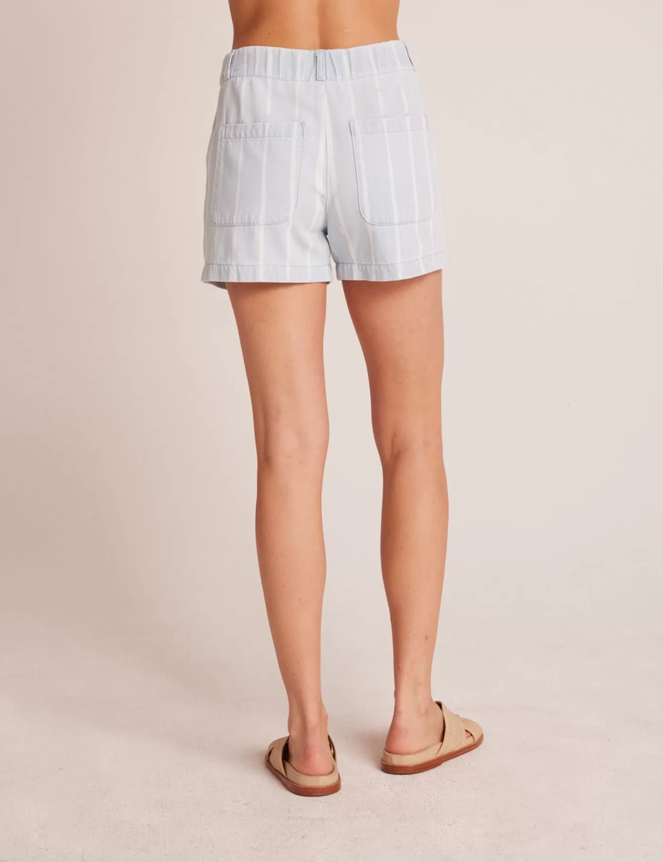 Bella Dahl Shorts-Elle Playa Trouser Short - Bleach Stripe Wash