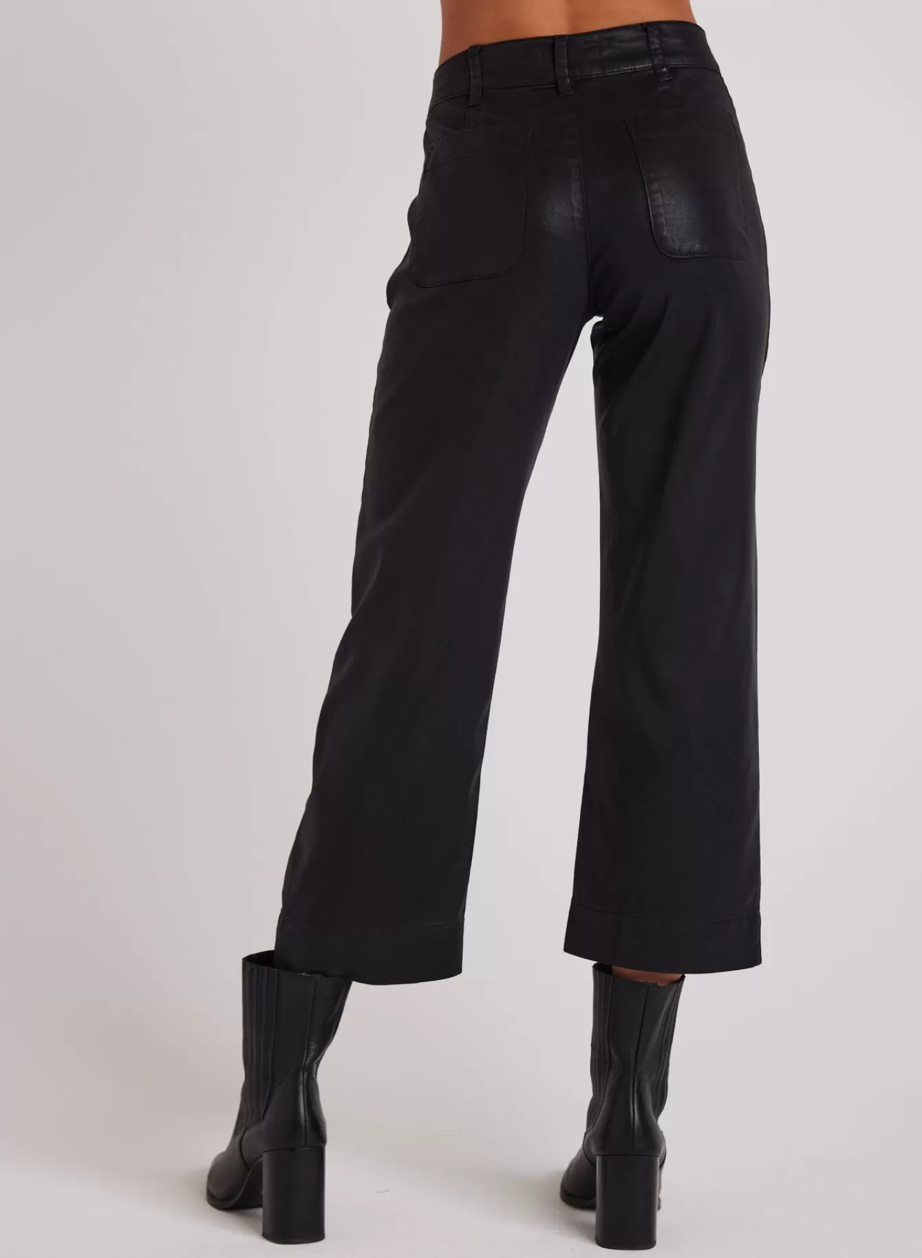 Bella Dahl Pants-Faux Leather Saige Wide Leg Crop -