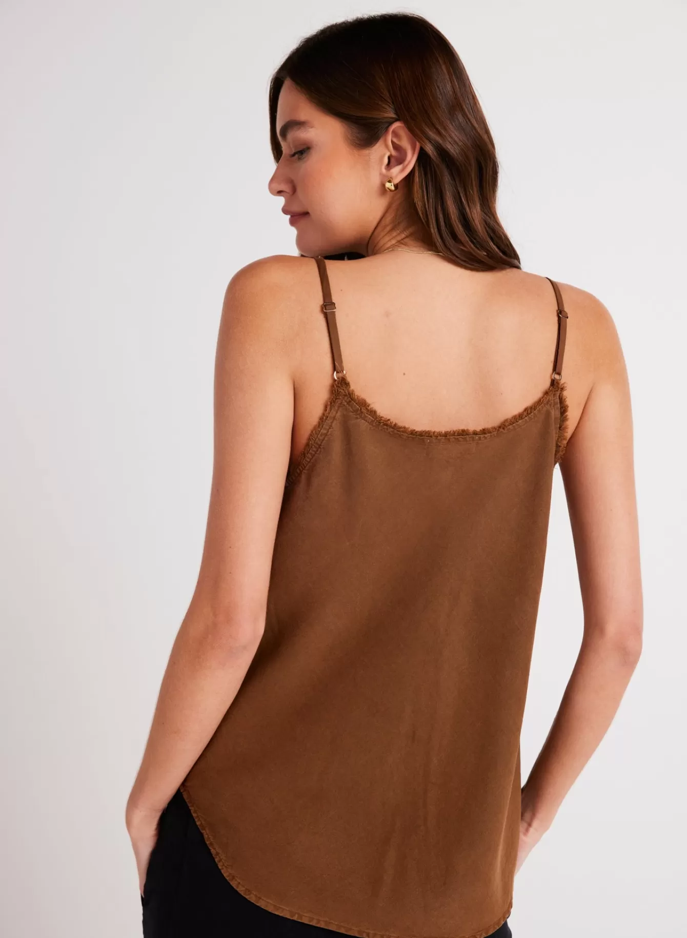 Bella Dahl Essentials Tops-Frayed Cami - Twilight Gold