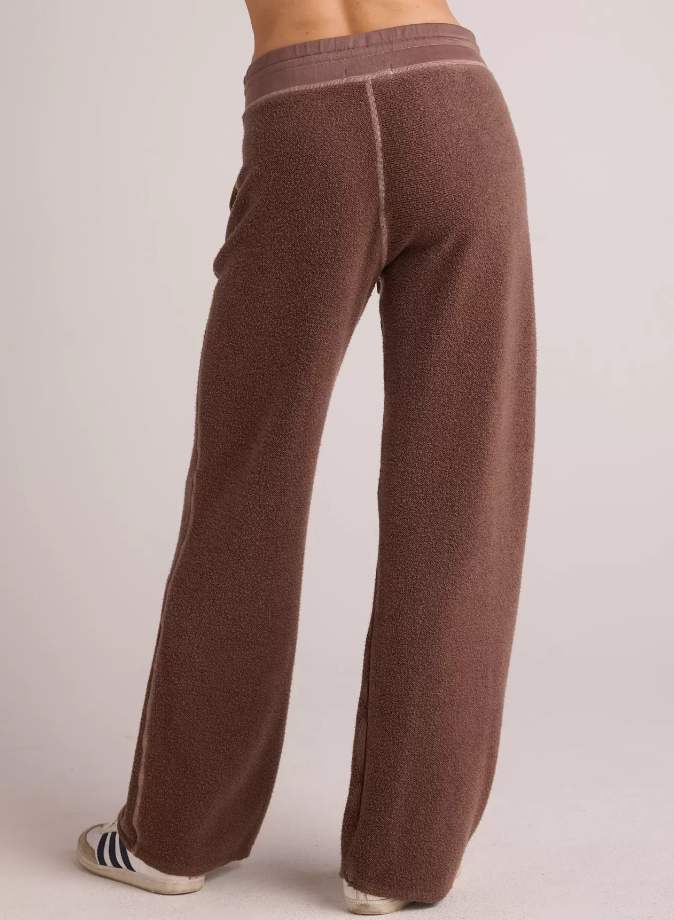 Bella Dahl Pants-French Terry Wide Leg Sweatpant - Mocha Mist