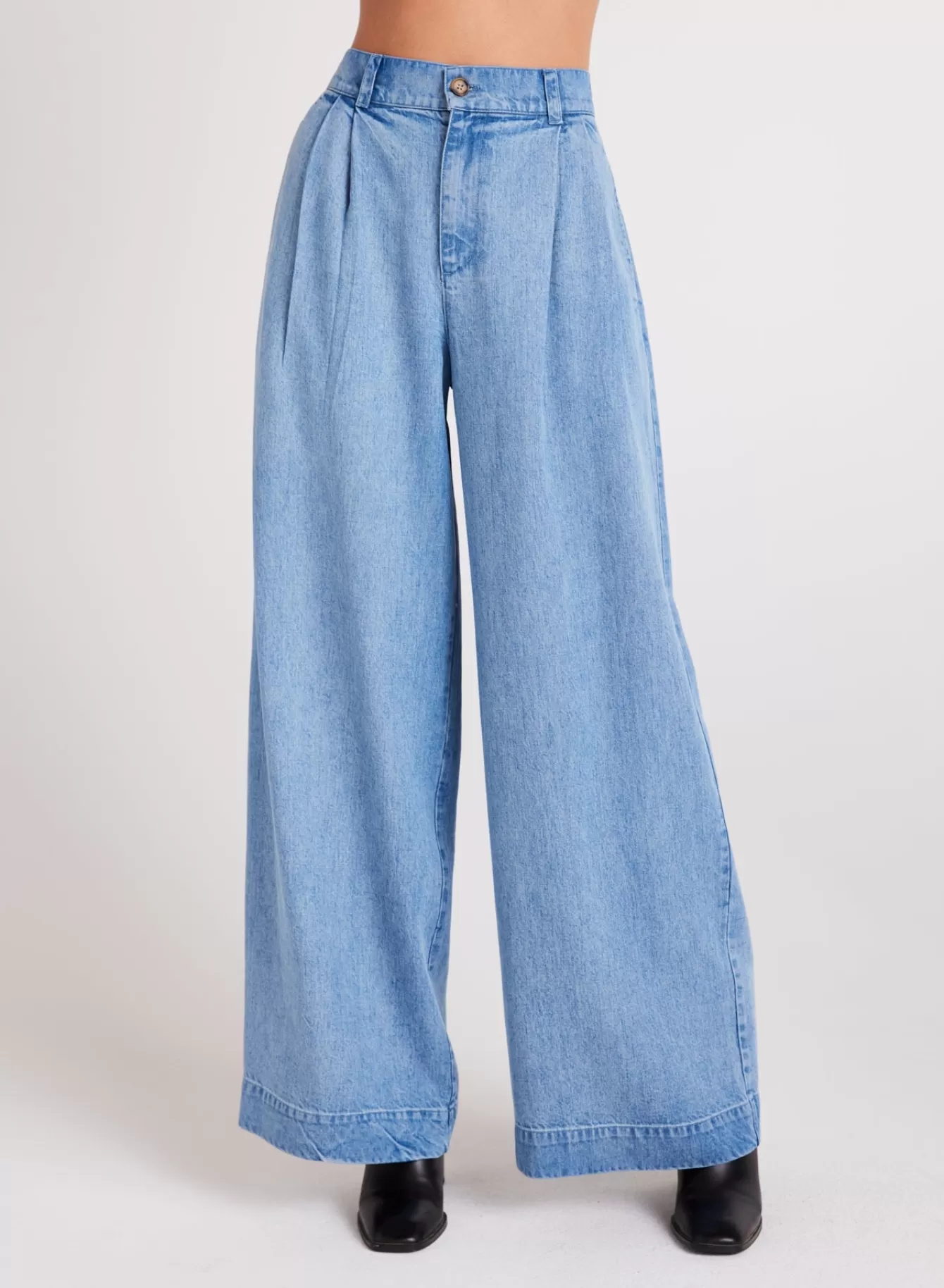 Bella Dahl Pants-Greta Pleated Wide Leg Trouser - Vintage Horizon Wash