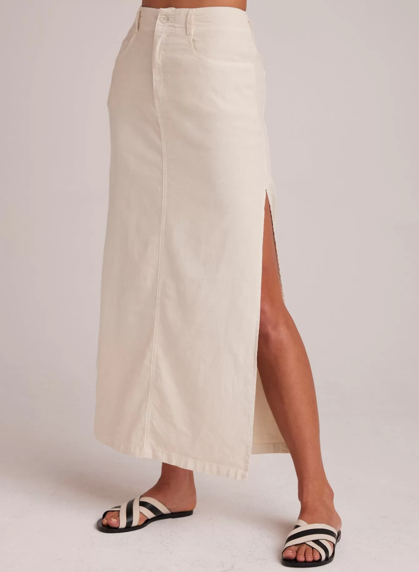 Bella Dahl Skirts-Indigo Side Slit Skirt - Samba Sand