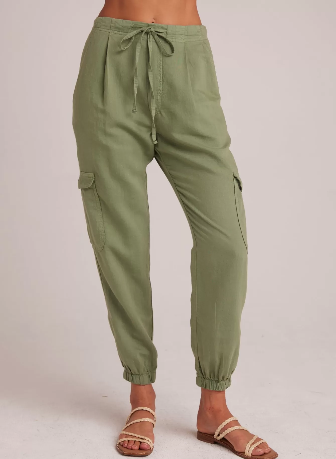 Bella Dahl Pants-Isla Pleated Jogger - Lush Foliage