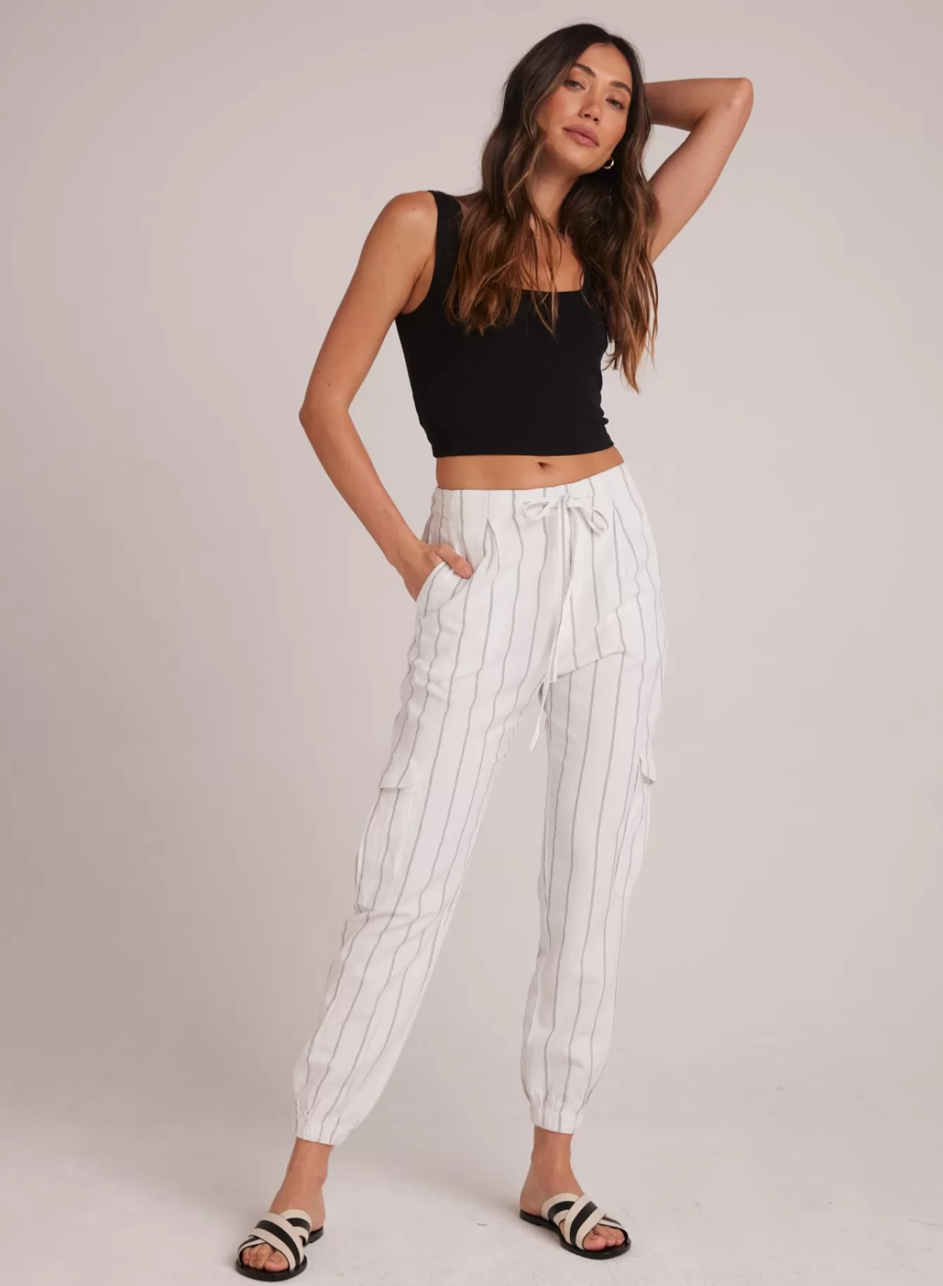 Bella Dahl Pants-Isla Pleated Jogger - Mala Beach Stripe