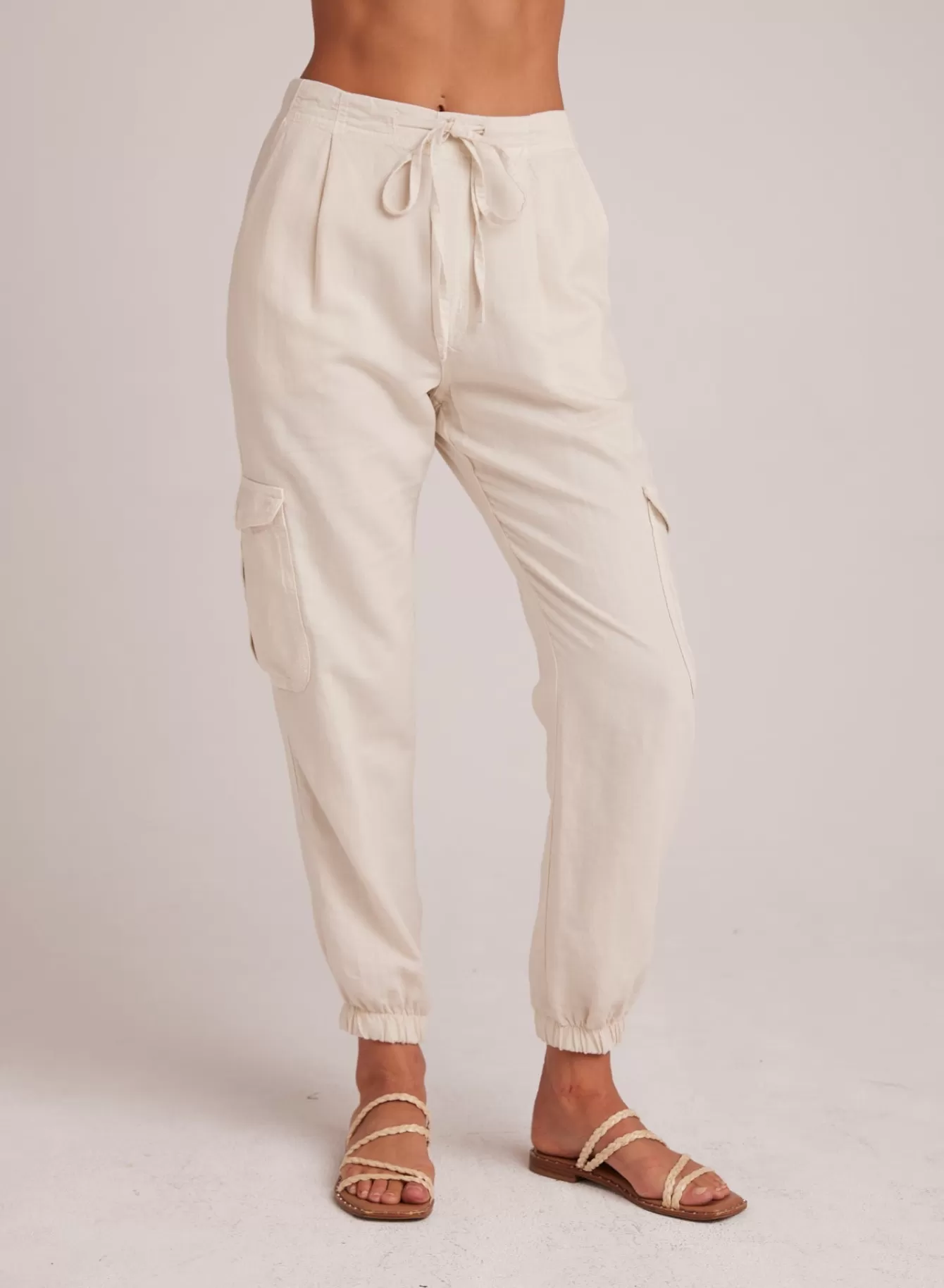 Bella Dahl Pants-Isla Pleated Jogger - Seashell Sand