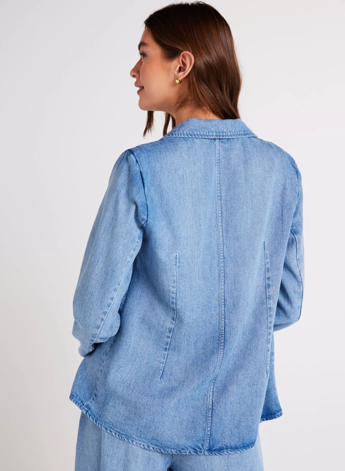 Bella Dahl Outerwear-Jagger Easy Longline Blazer - Vintage Horizon Wash