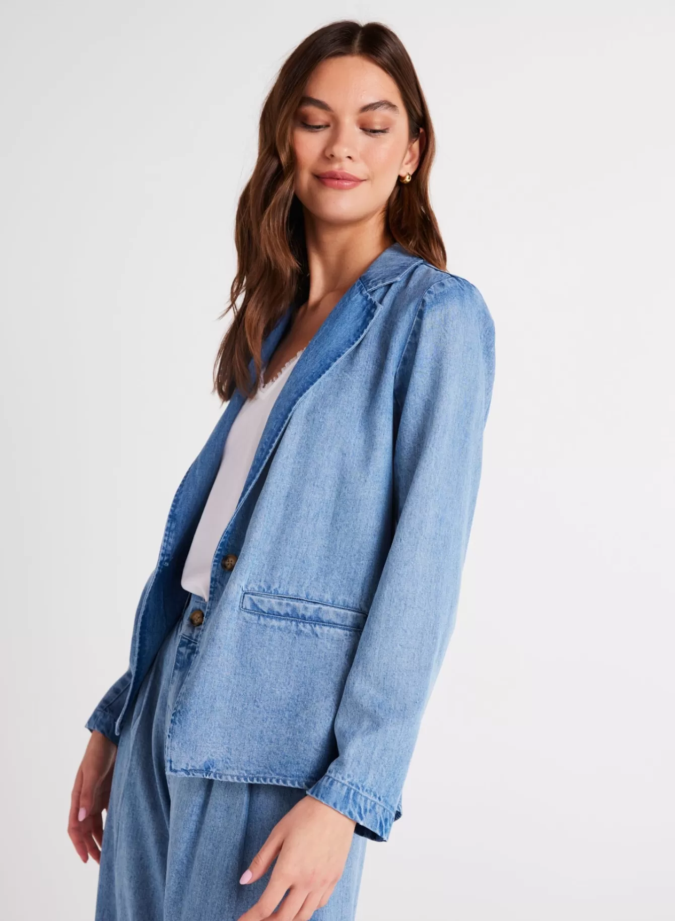 Bella Dahl Outerwear-Jagger Easy Longline Blazer - Vintage Horizon Wash