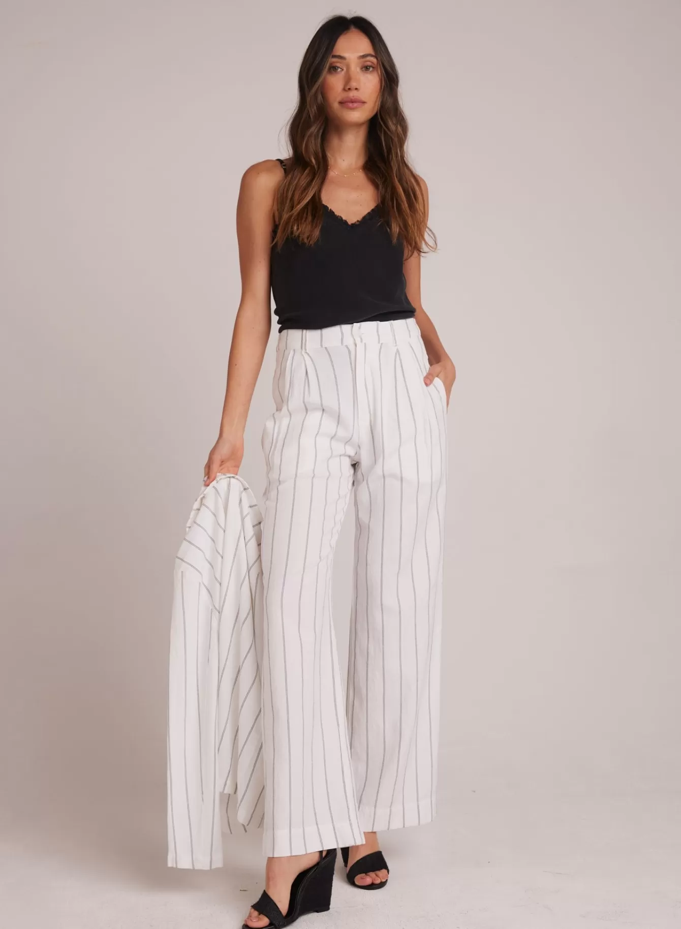 Bella Dahl Pants-Kate Pleated Pant with Elastic Back - Mala Beach Stripe