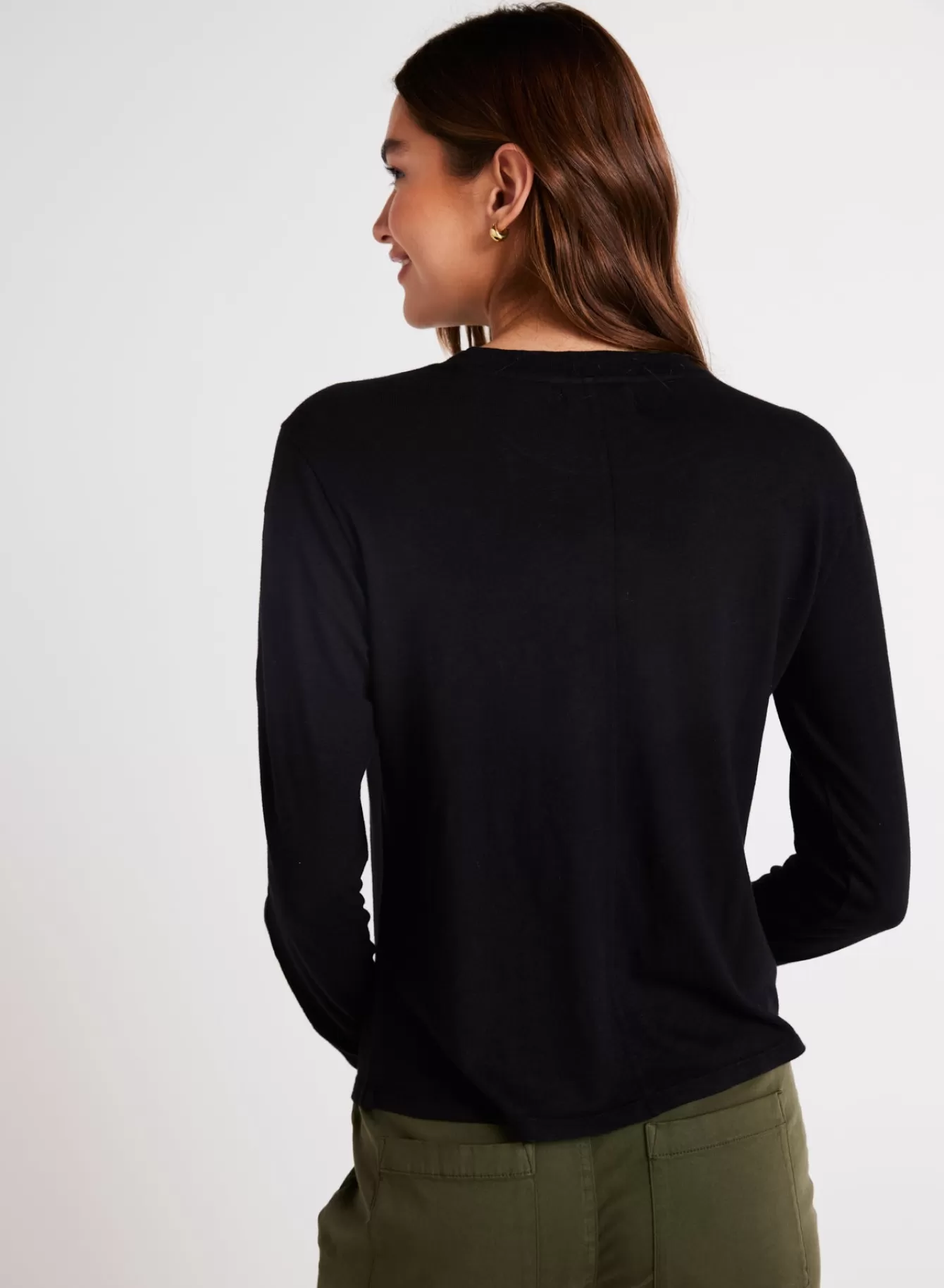 Bella Dahl Essentials Tops-Long Sleeve Crew Tee -