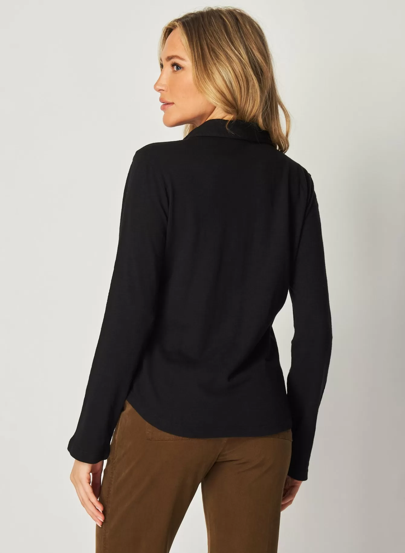 Bella Dahl Essentials Tops-Long Sleeve Knit Button Down -