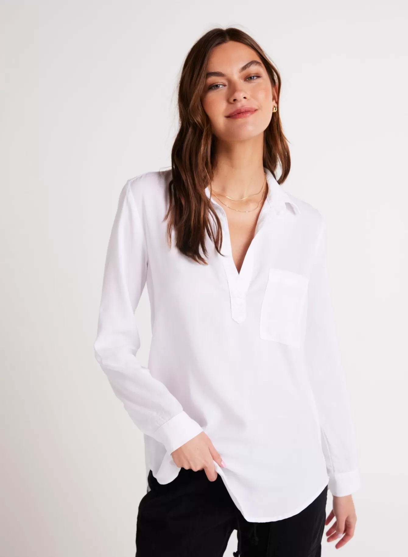 Bella Dahl Essentials Tops-Long Sleeve Pullover Tunic -