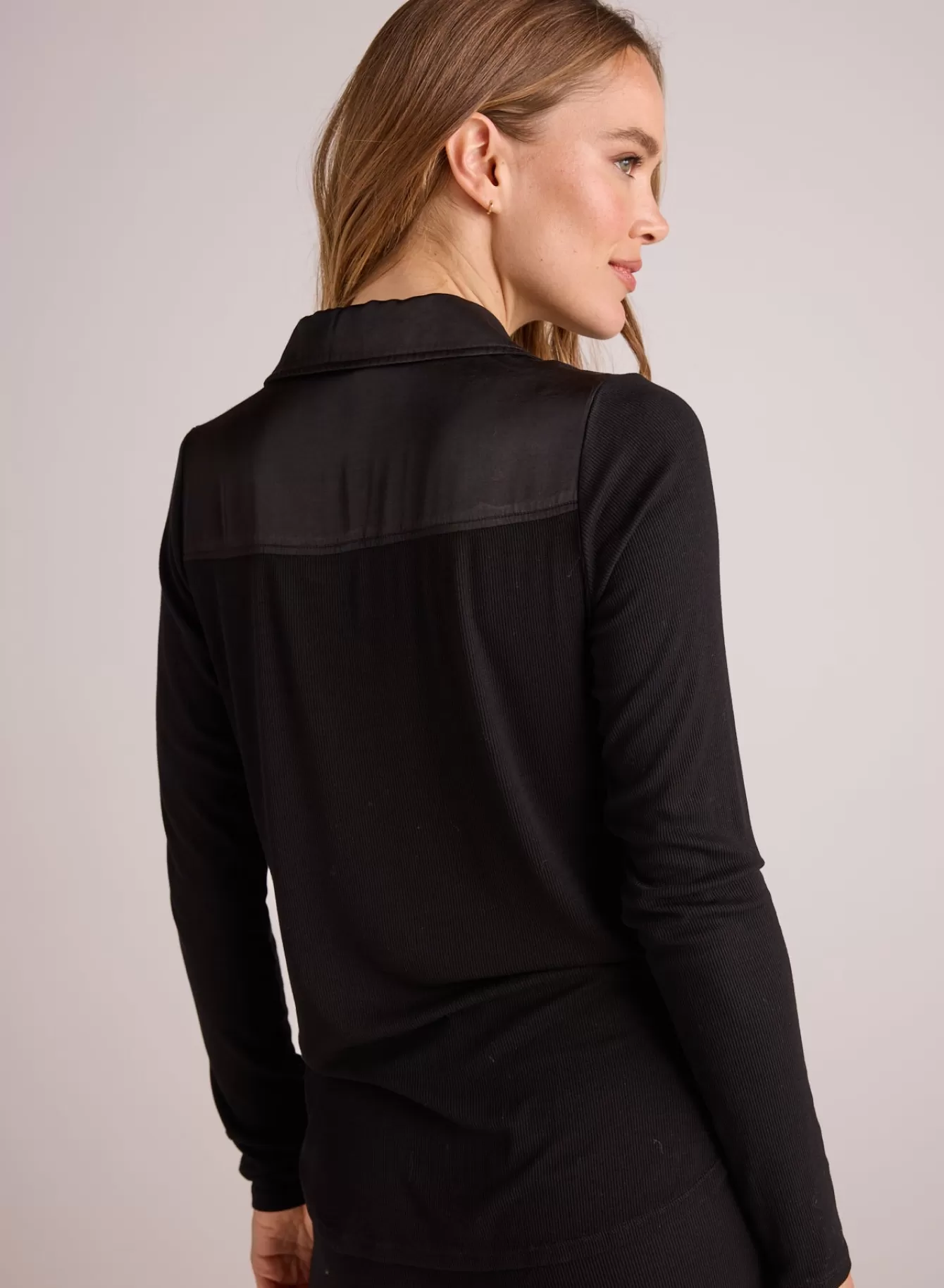 Bella Dahl Long Sleeve-Long Sleeve Rib Mix Shirt -