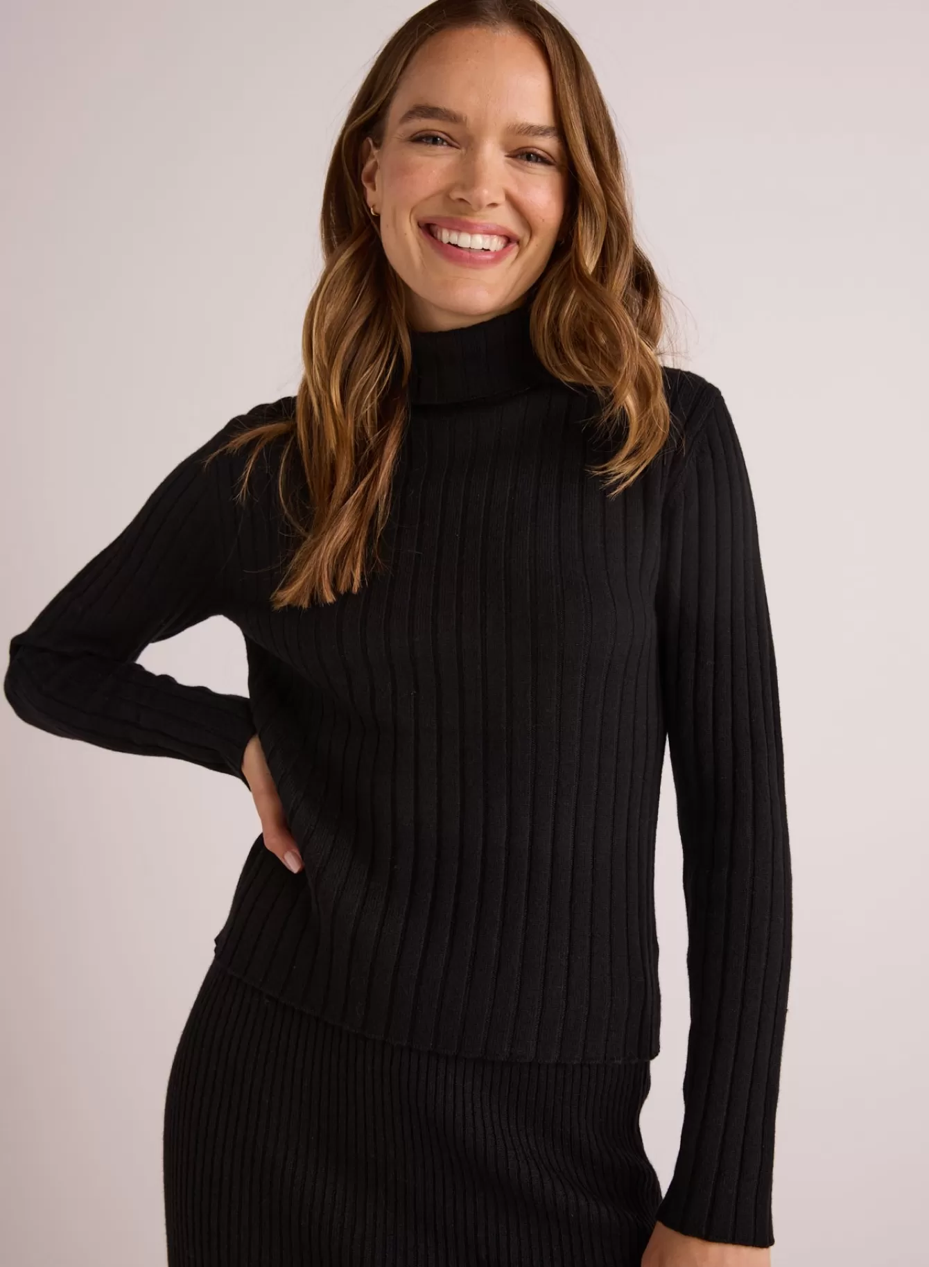 Bella Dahl Sweaters-Long Sleeve Turtleneck Sweater -  