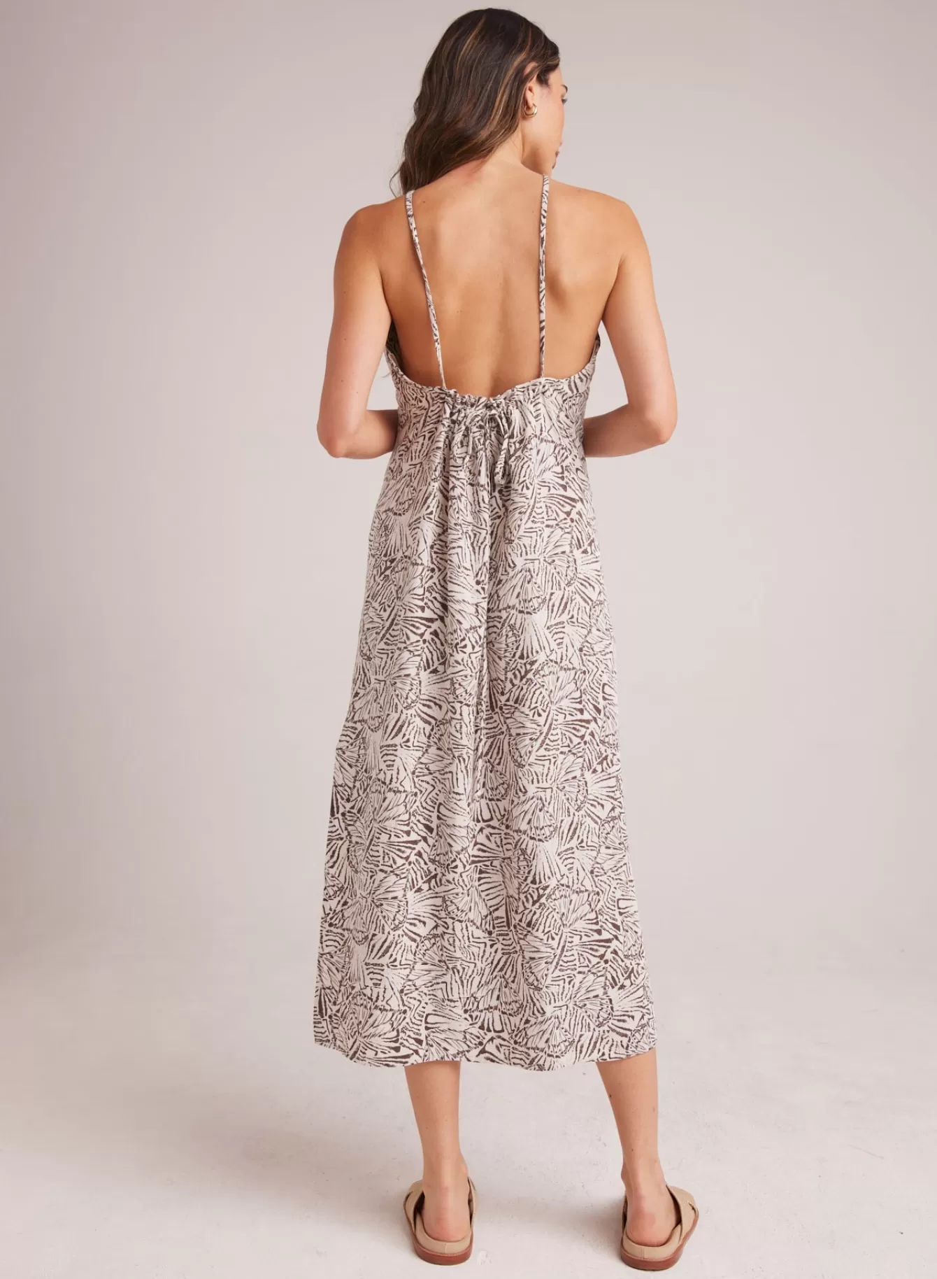 Bella Dahl Long Dresses-Low Back Halter Dress - Papillon Print