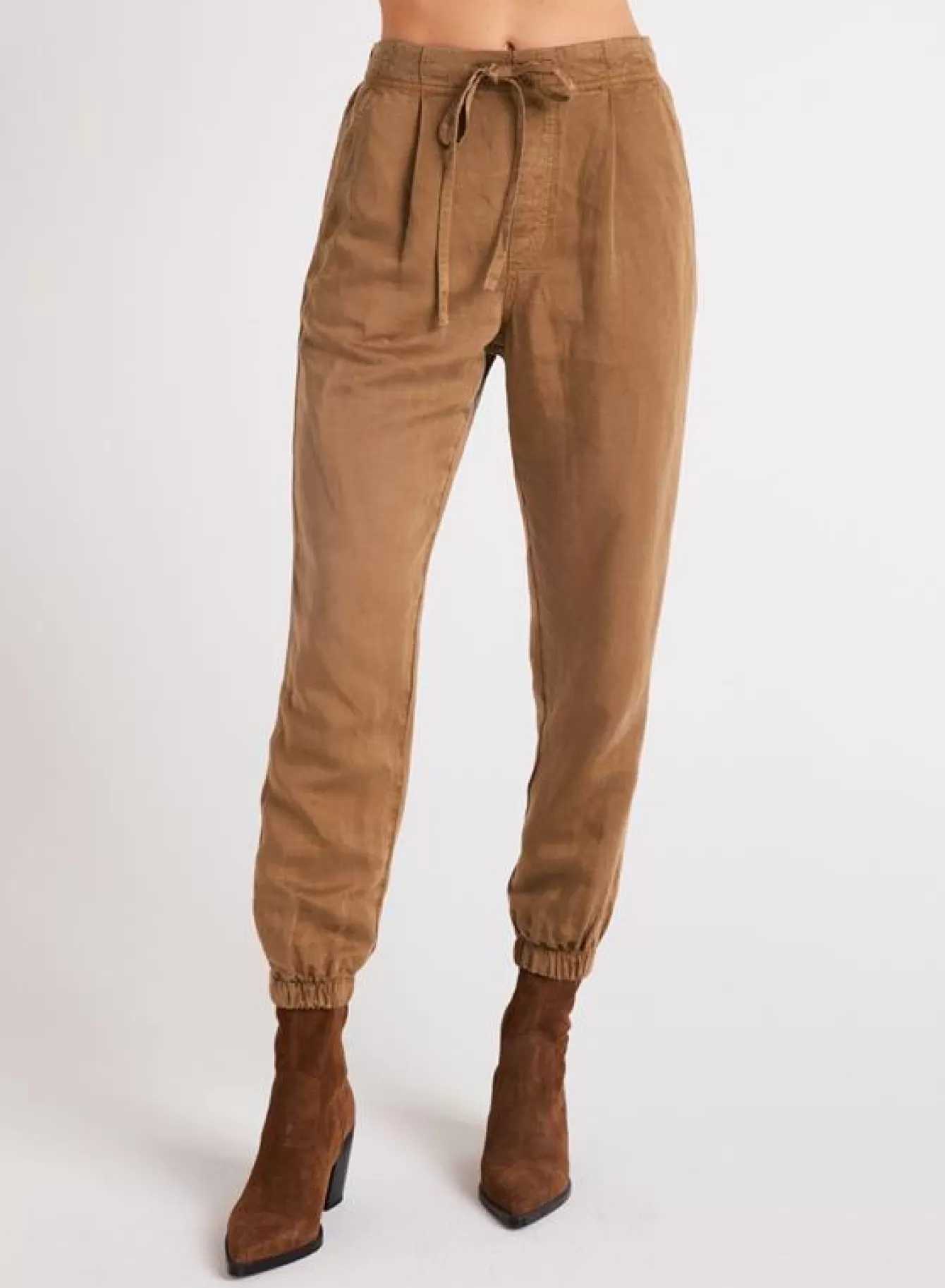 Bella Dahl Pants-Luna Pleat Front Jogger - Topaz Brown