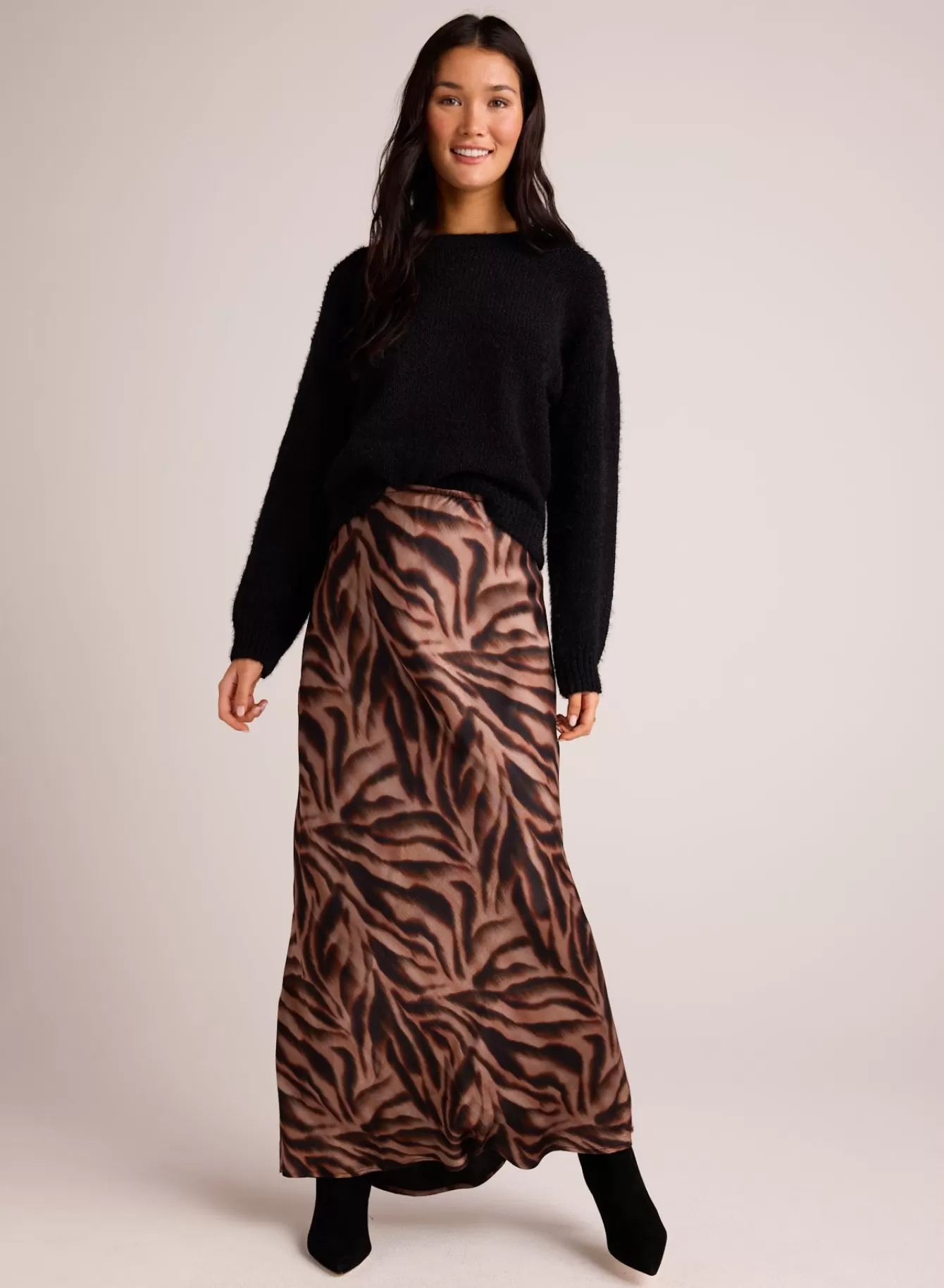 Bella Dahl Skirts-Maxi Bias Skirt - Hazy Woodland Print