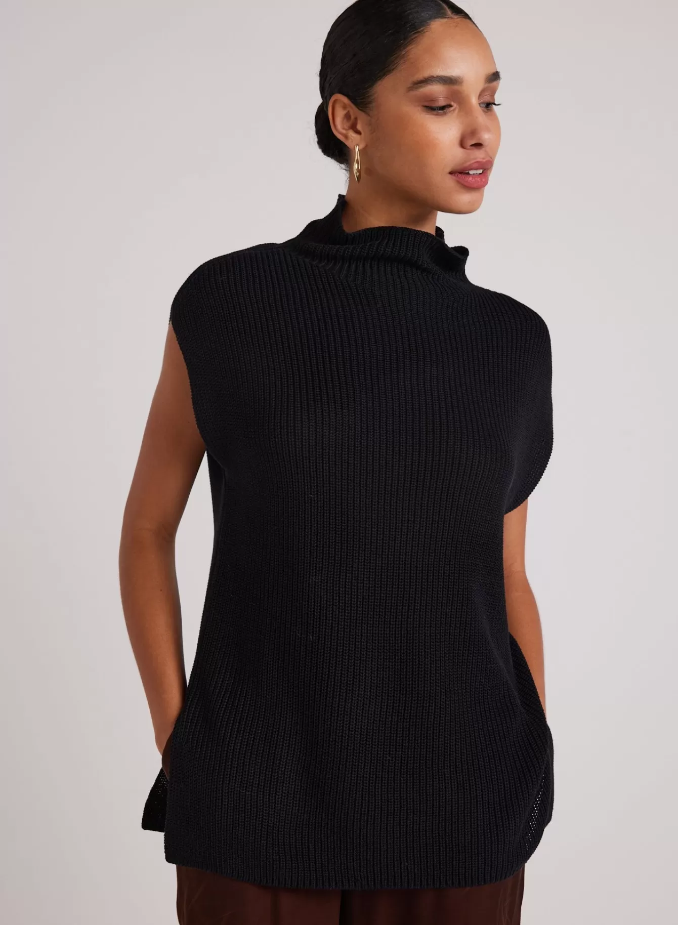 Bella Dahl Sweaters-Mock Neck Sweater Tunic -