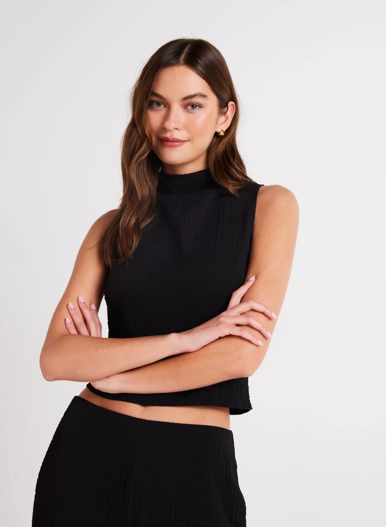 Bella Dahl Sleeveless-Mock Neck Top -