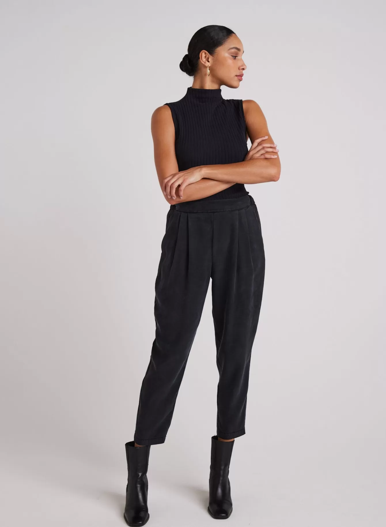 Bella Dahl Pants-Nico Clean Waist Slouchy Trouser -