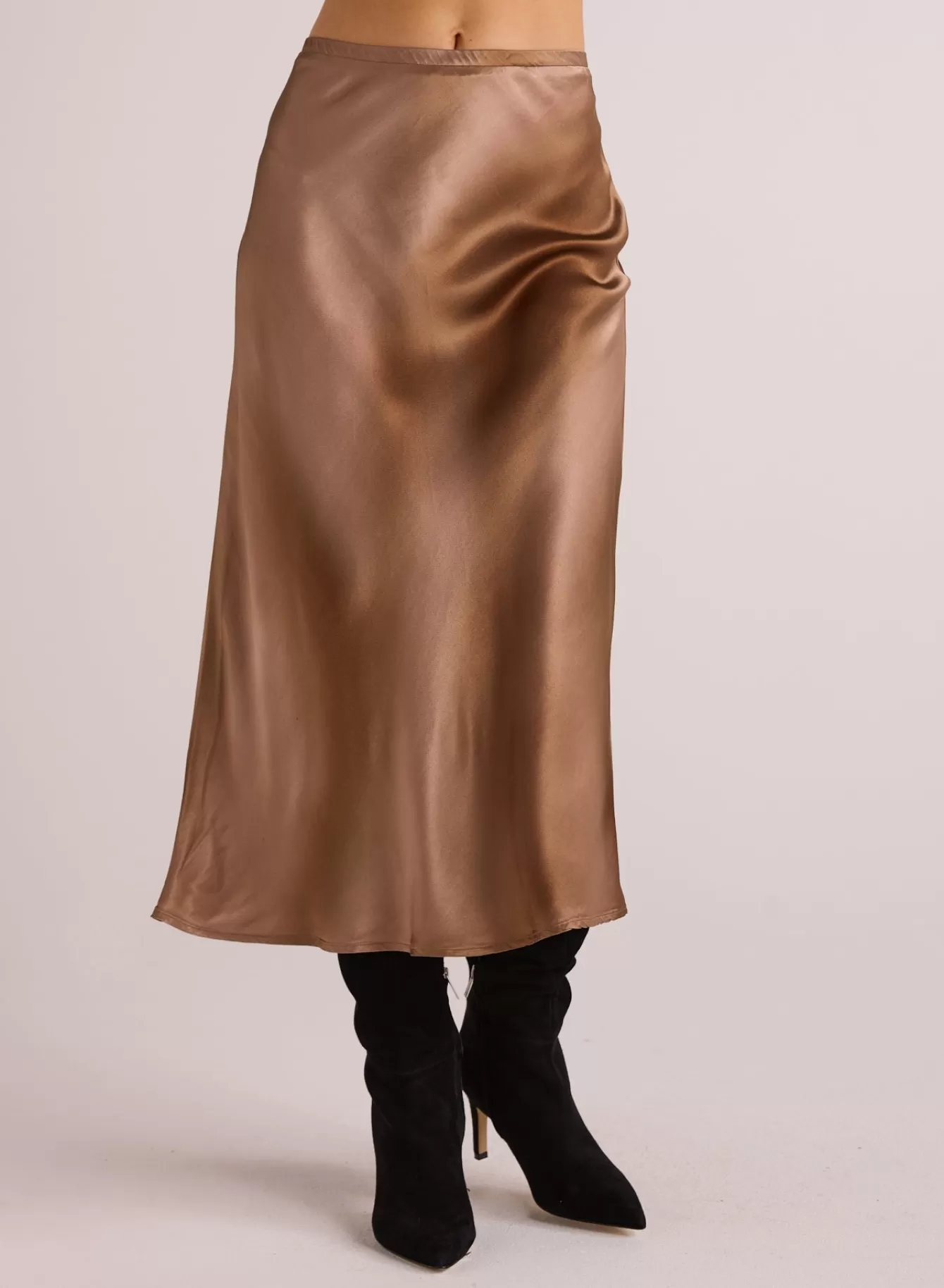 Bella Dahl Skirts-Nora Midi Bias Skirt - Gold Gradient Print