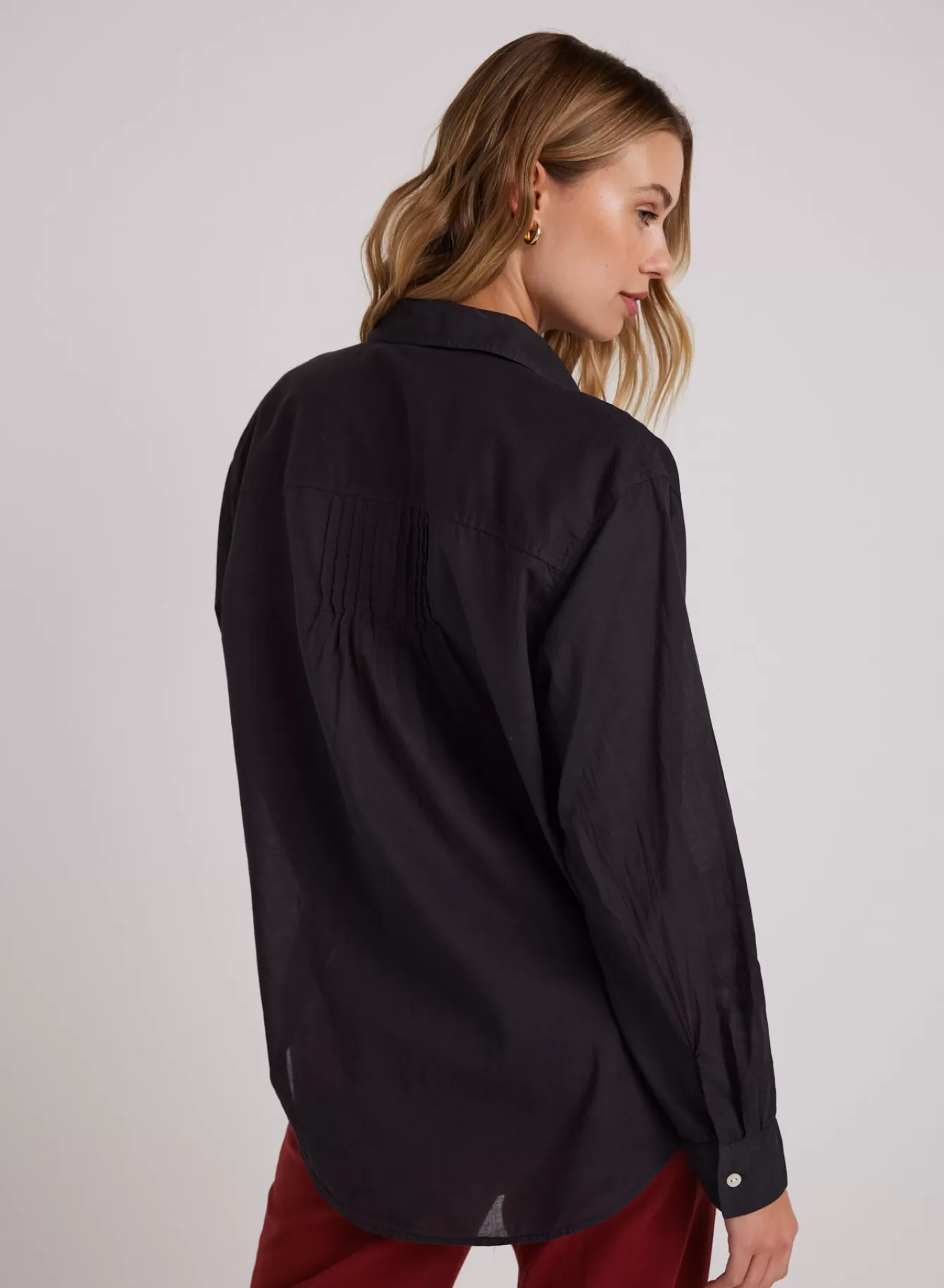 Bella Dahl Long Sleeve-Pintuck Flowy Shirt -