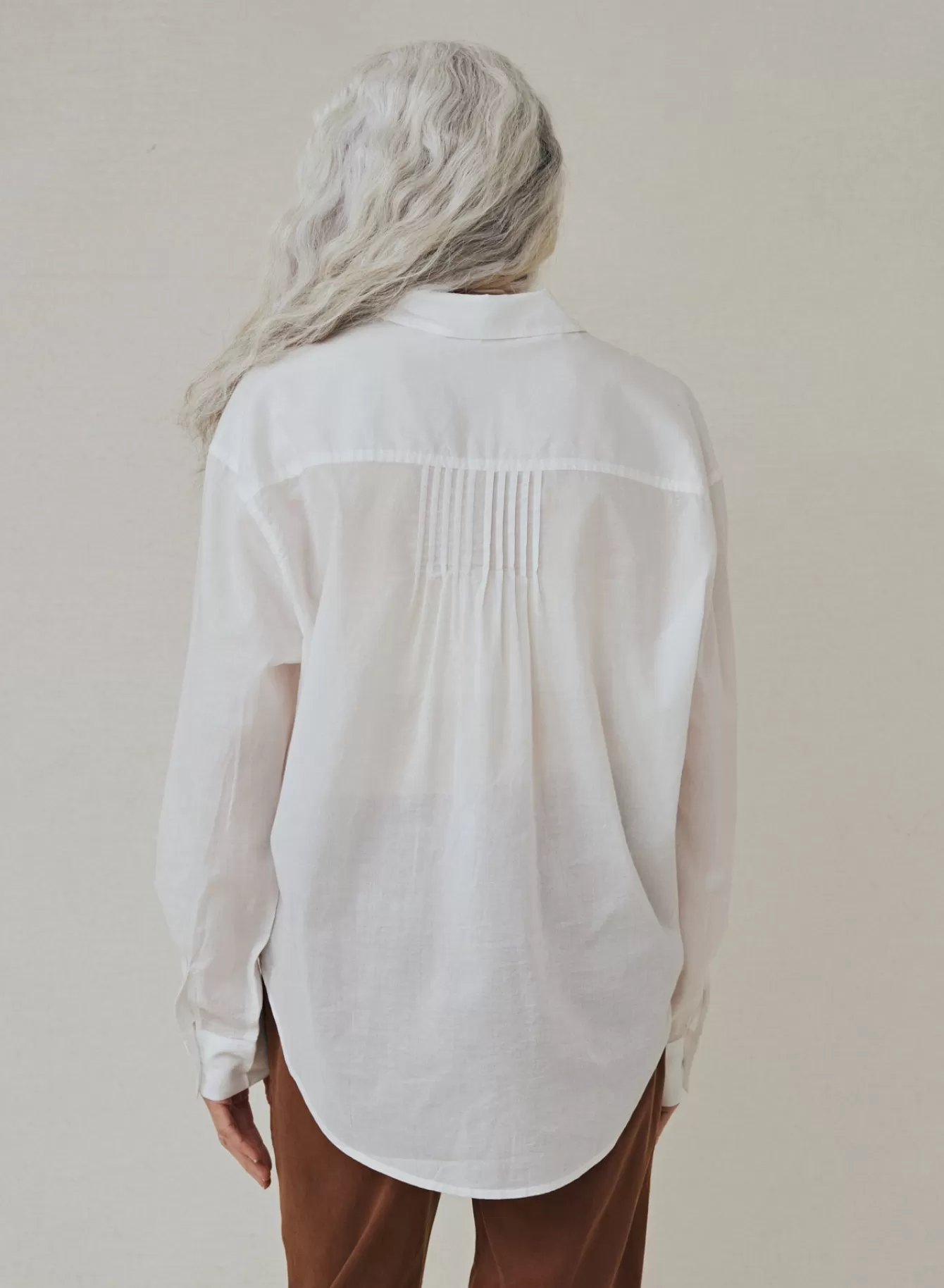 Bella Dahl Button Down-Pintuck Flowy Shirt -