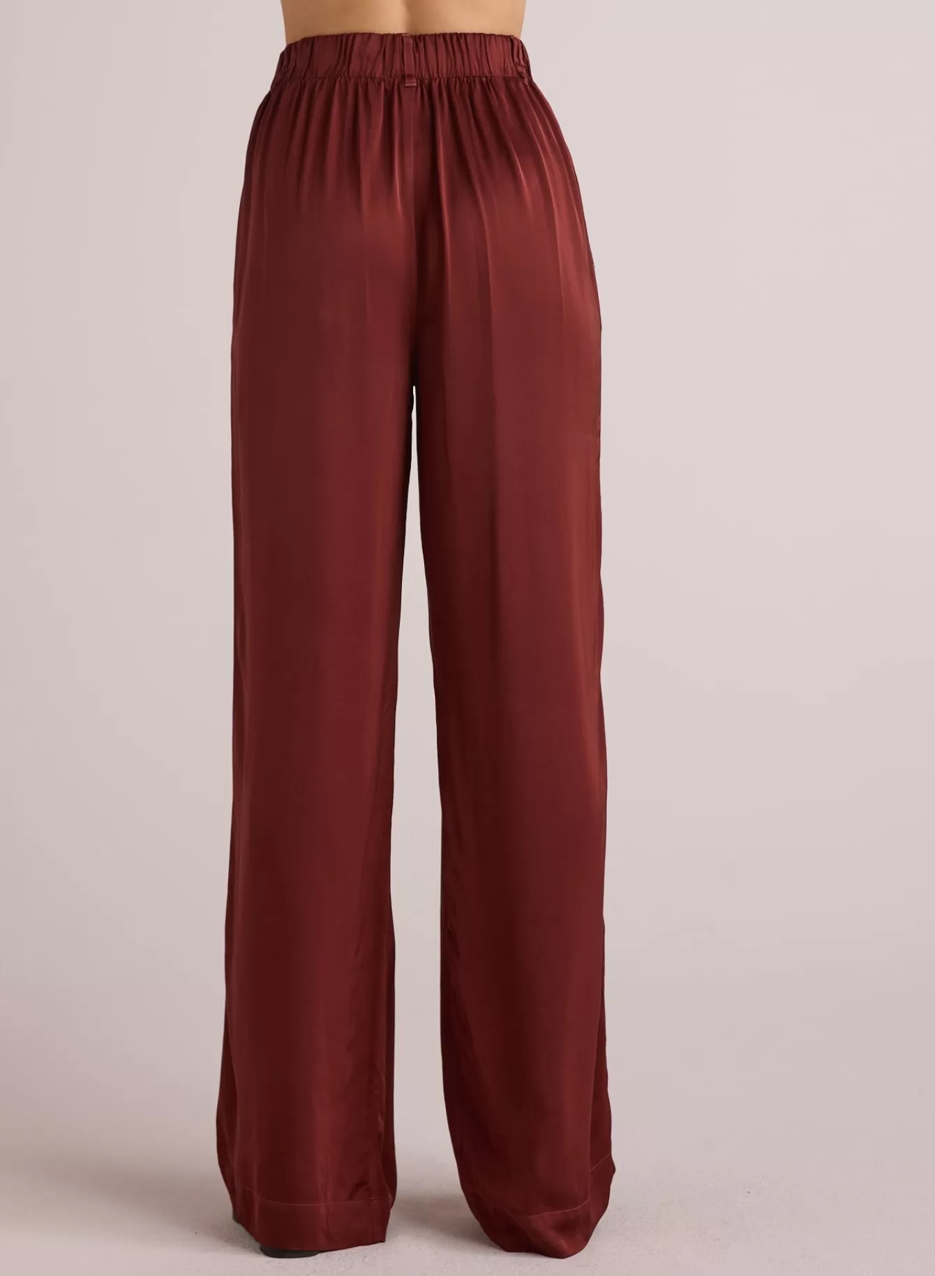 Bella Dahl Pants-Pleated Wide Leg Trouser - Brandy Wine