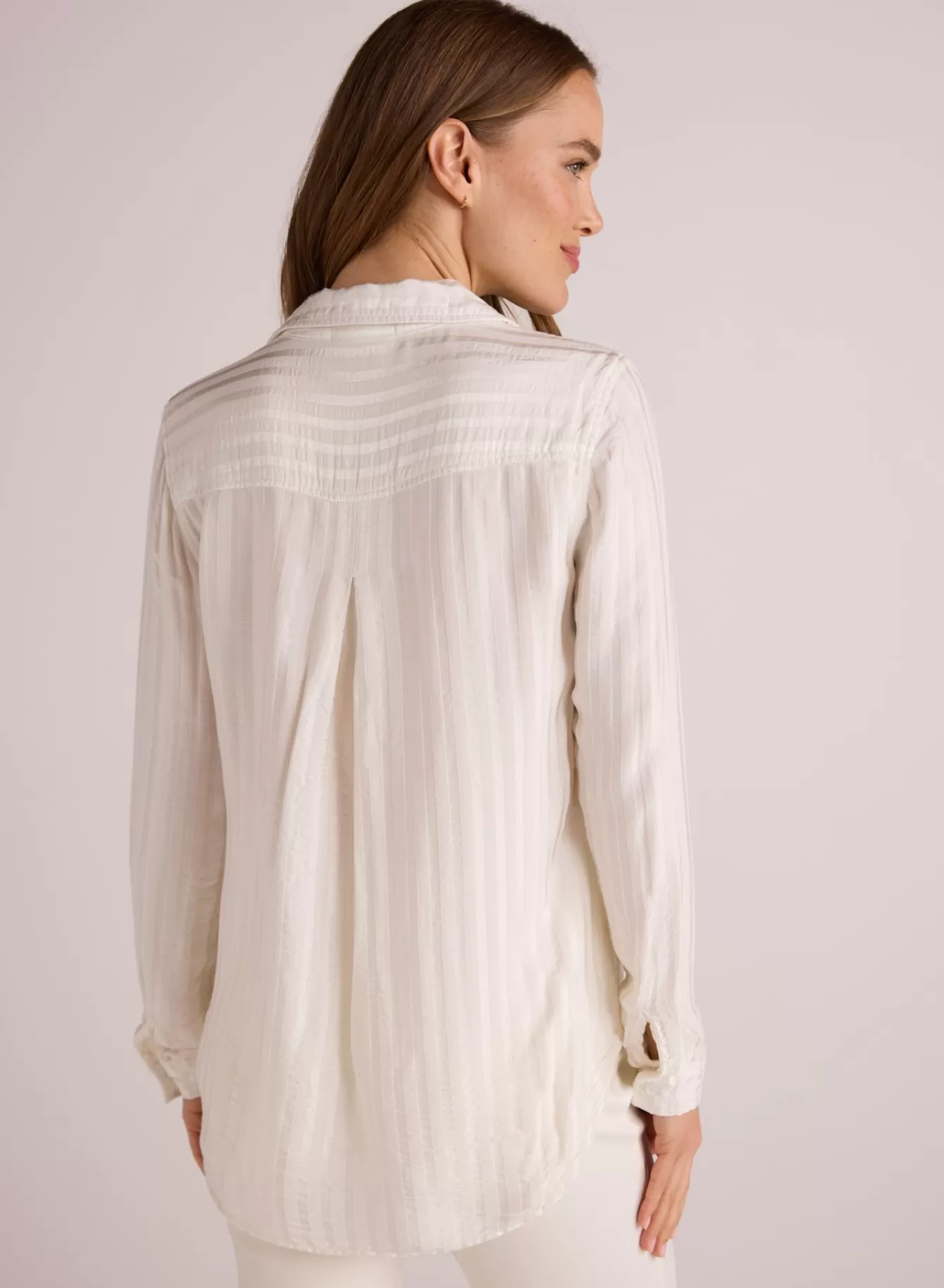 Bella Dahl Button Down-Pocket Button Down - Winter White