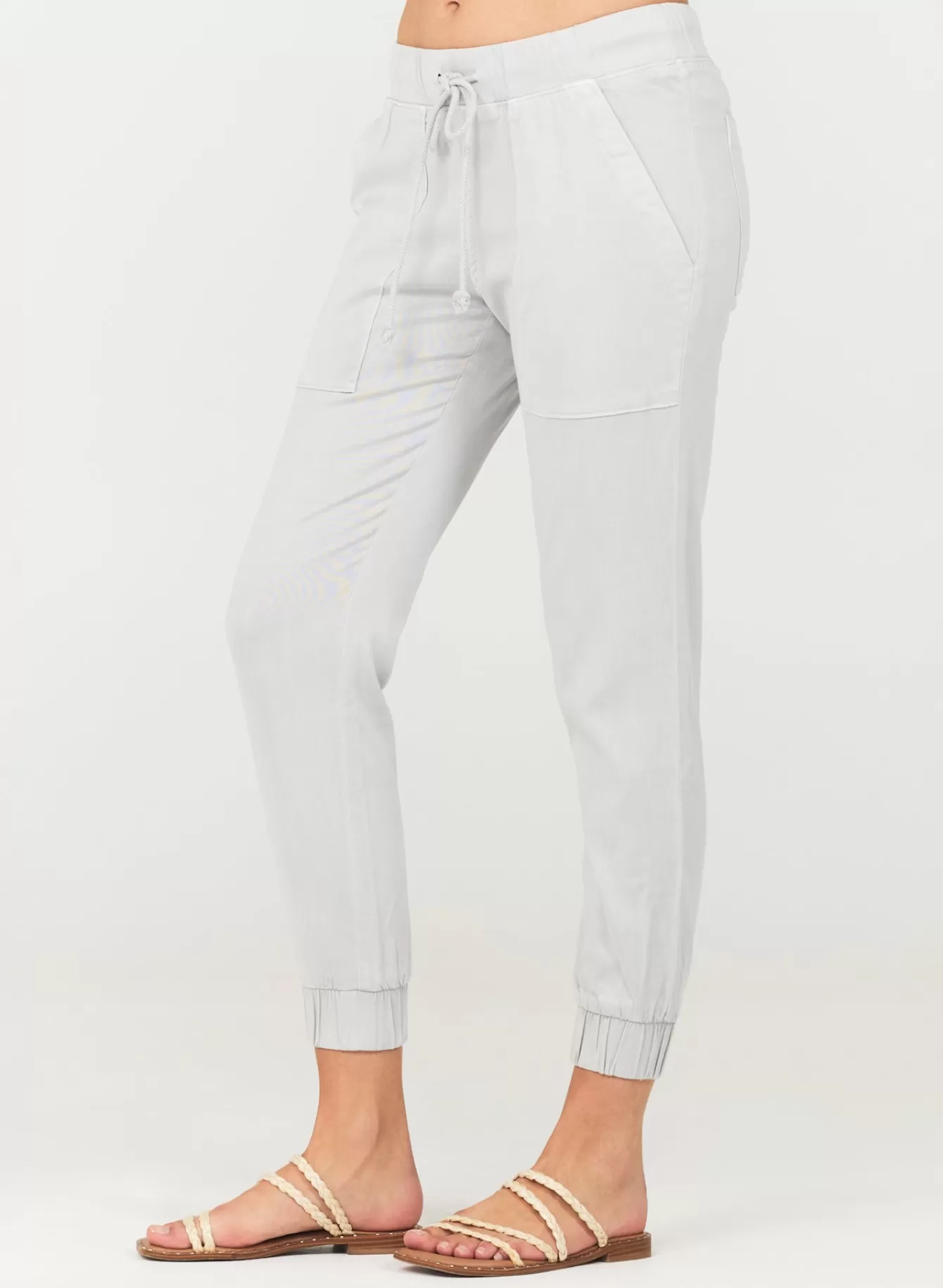 Bella Dahl Essentials Bottoms-Pocket Jogger - Foggy Sky