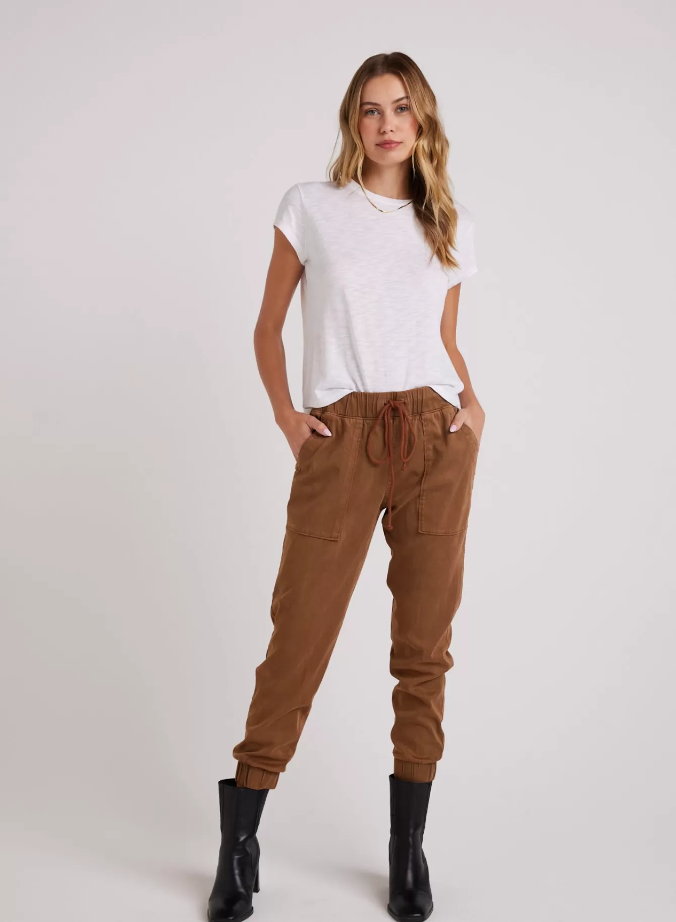 Bella Dahl Essentials Bottoms-Pocket Jogger - Twilight Gold