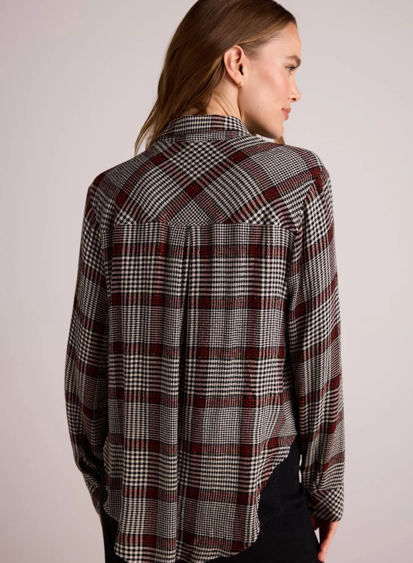 Bella Dahl Button Down-Pocket Shirt Tail Button Down - Winter Glen Plaid