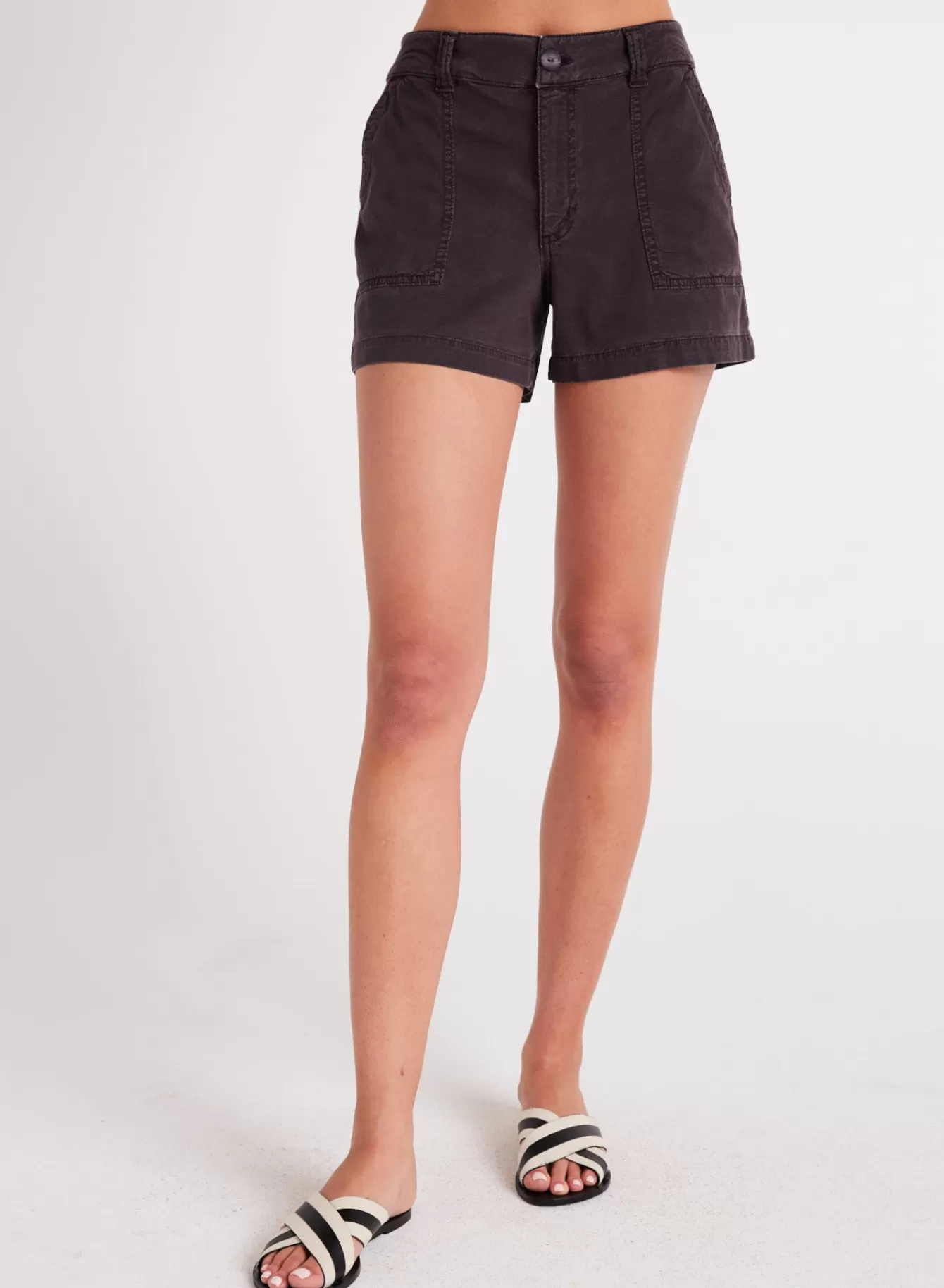 Bella Dahl Shorts-Poppy Voyage Pocket Short - Black Smoke