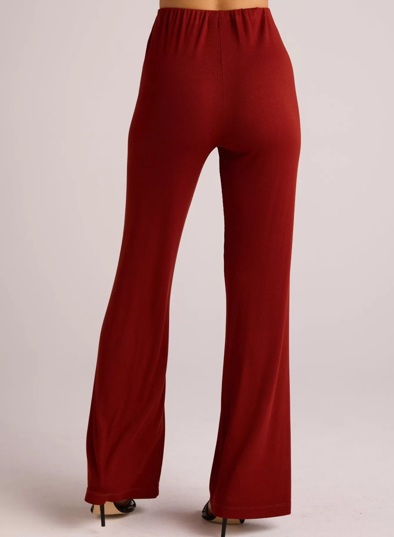 Bella Dahl Pants-Rib Wide Leg - Rustic Red