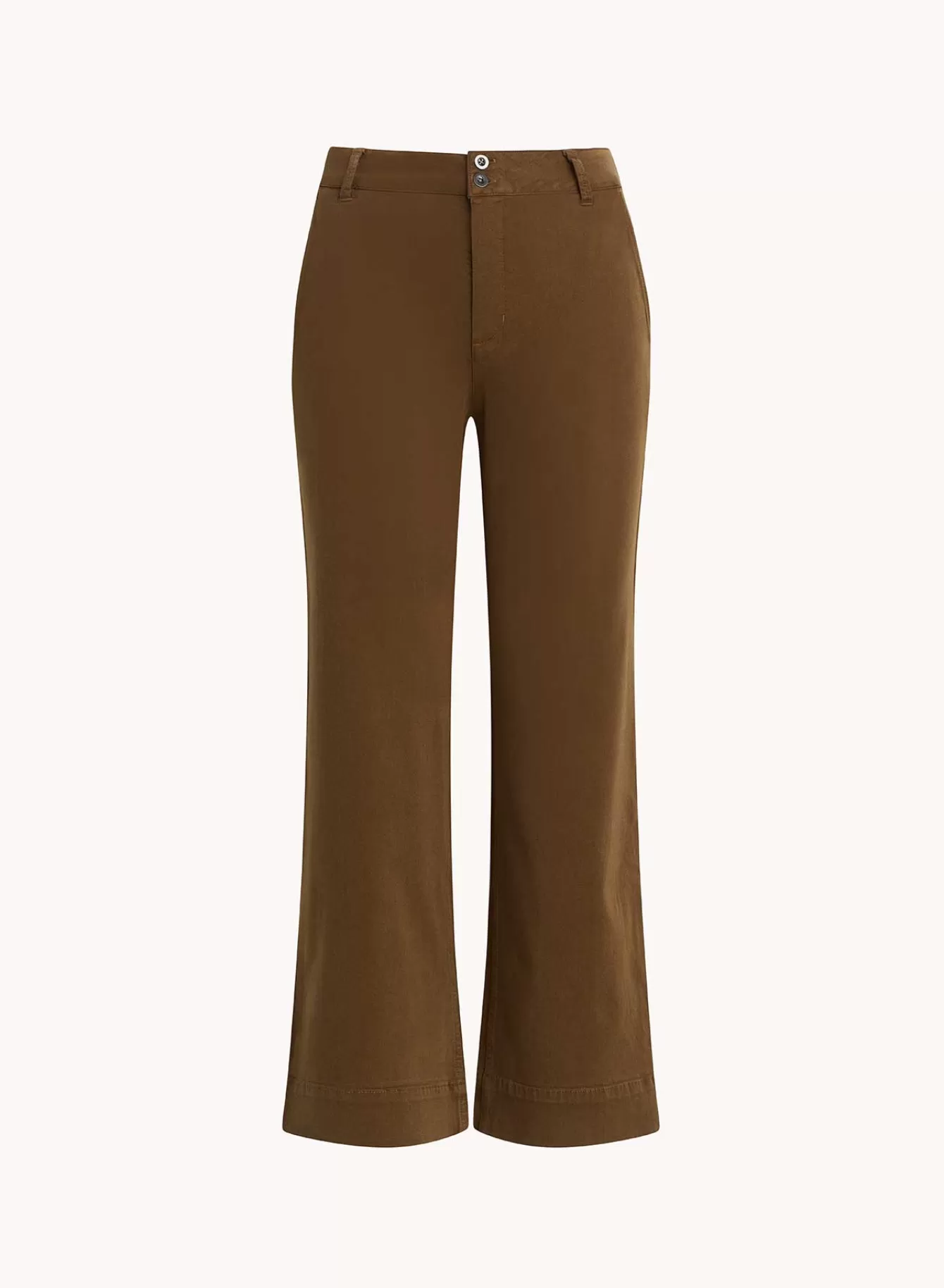 Bella Dahl Pants-Saige Wide Leg Crop - Olive Spice