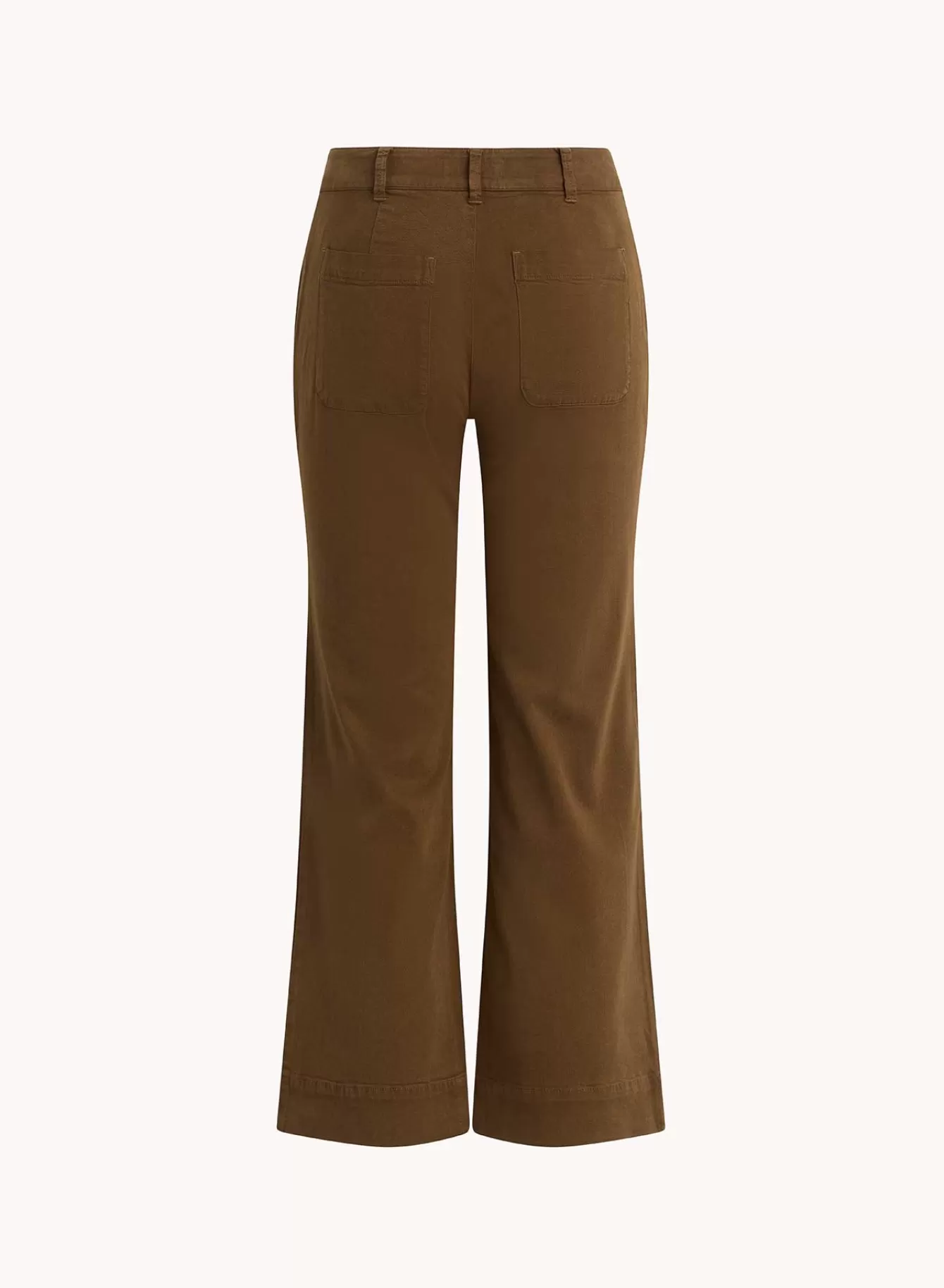 Bella Dahl Pants-Saige Wide Leg Crop - Olive Spice