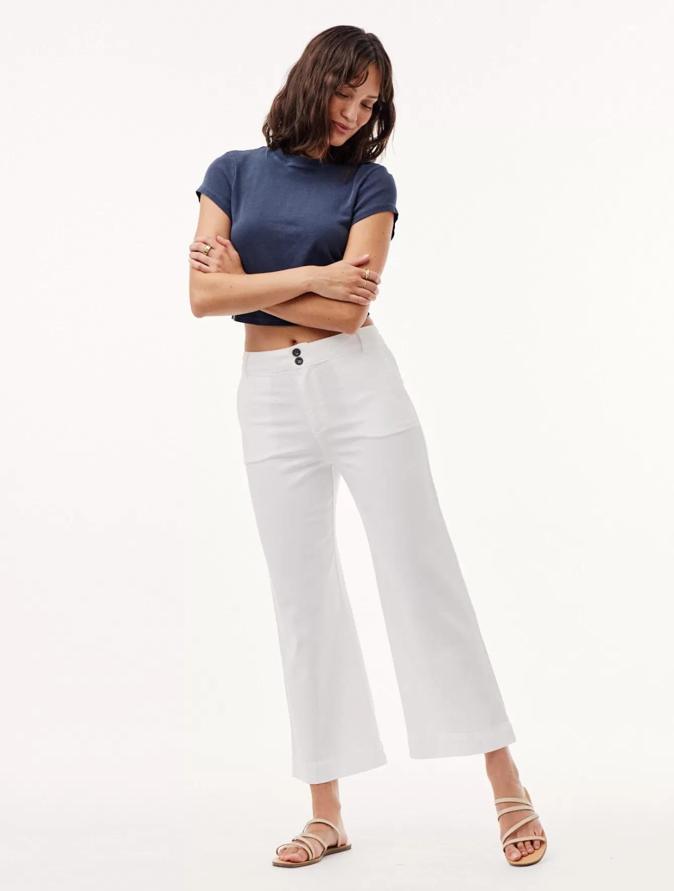 Bella Dahl Pants-Saige Wide Leg Crop -